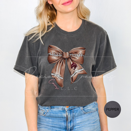 Converse Football Bow Comfort Colors Tee