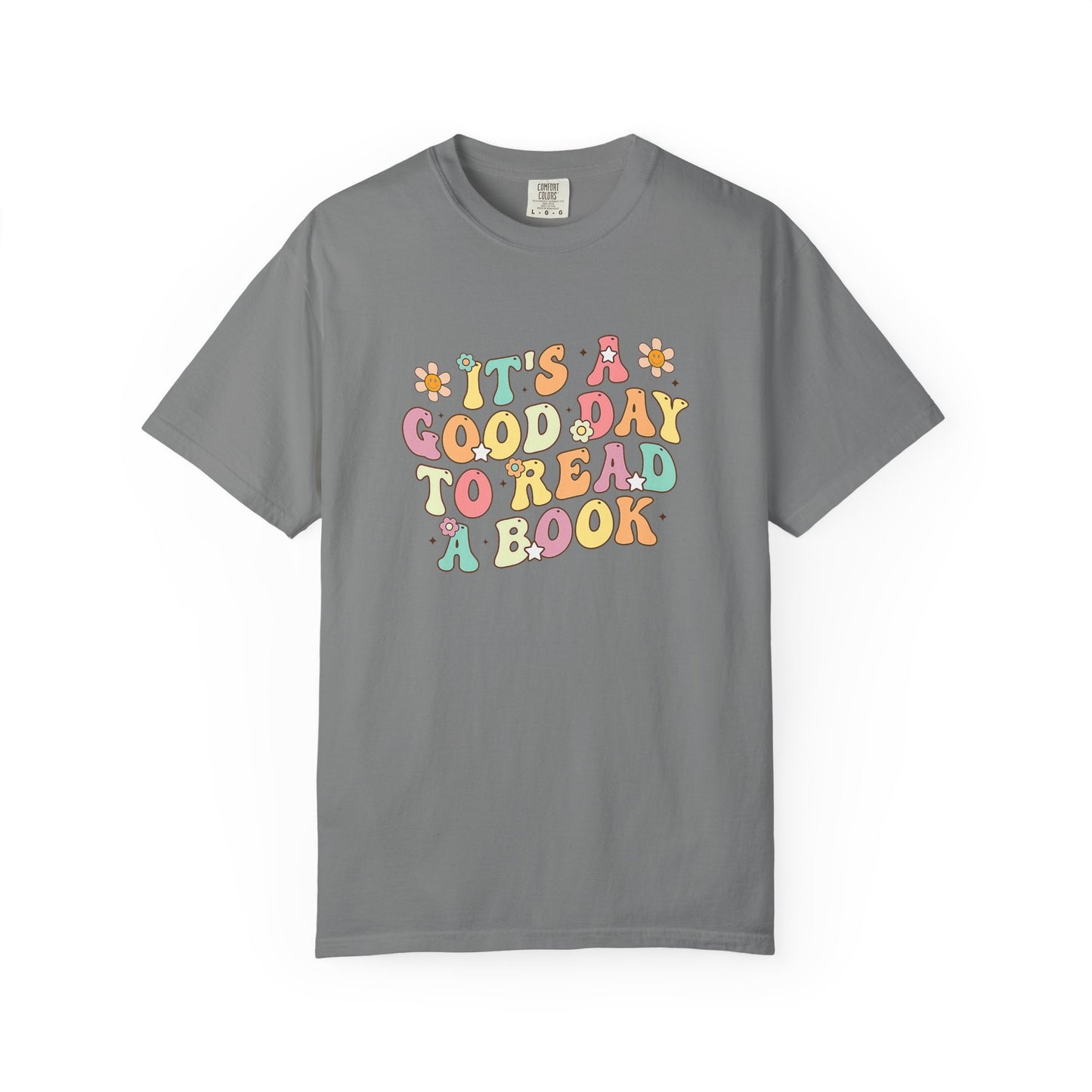 Comfort Colors Unisex Teacher It's a Good Day to Read a Book T-Shirt - Perfect for Teachers, Back to School, Gifts, Classroom Apparel, Casual Wear