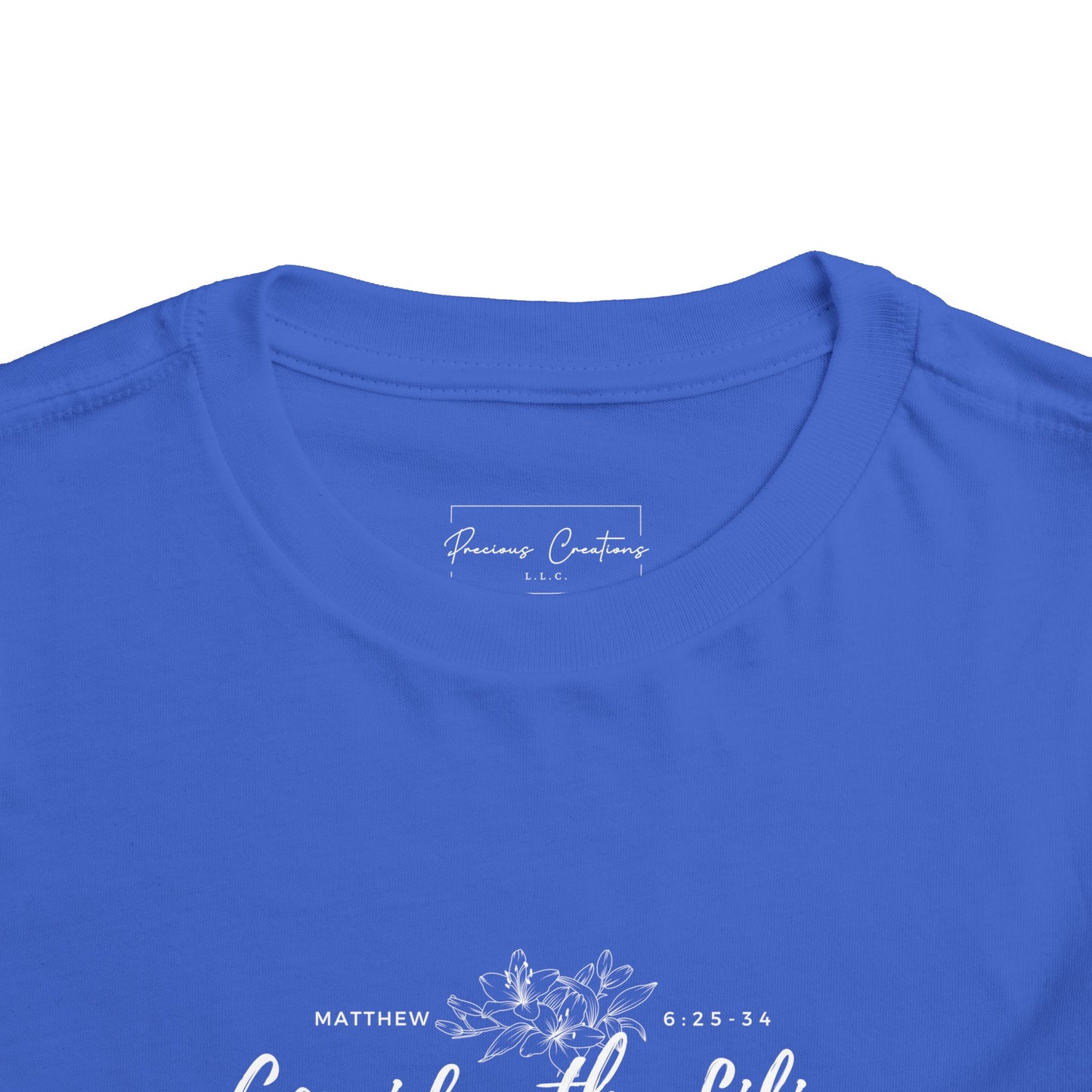 Bella + Canvas Toddler Inspirational Tee - "Consider the Lilies" - Cute Kids Shirt, Birthday Gift, Everyday Wear, Family Matching, Nature Lover