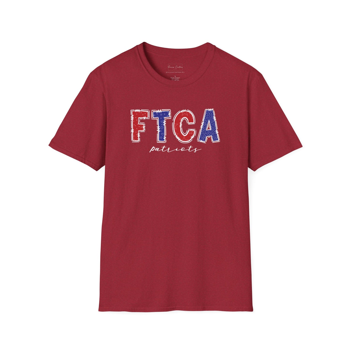 Gildan Faith Training Christian Academy Patriots Unisex Softstyle T-Shirt, Cute Graphic Tee, Team Spirit Shirt, Casual Wear, Gift for Fans