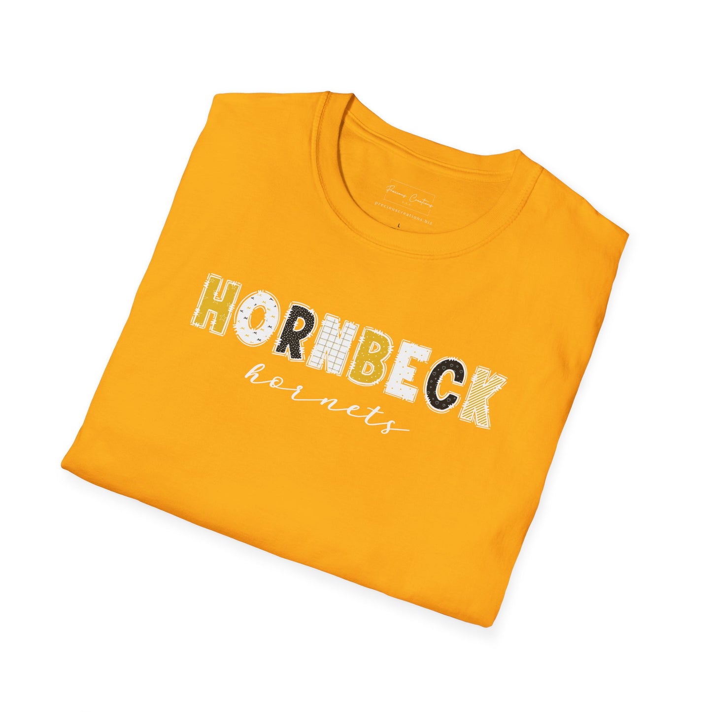 Gildan Hornbeck Hornets Unisex Softstyle T-Shirt, Cute Graphic Tee, Team Spirit Shirt, Casual Wear, Gift for Fans