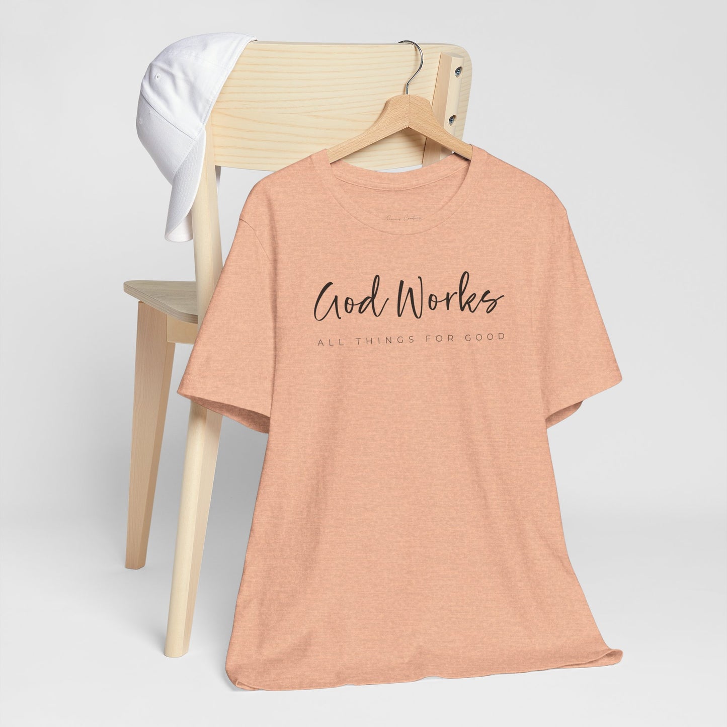 Bella + Canvas Inspirational Graphic Tee - God Works, Faith-Based Shirt, Casual Wear, Gift for Believers, Christian Apparel, Everyday Comfort