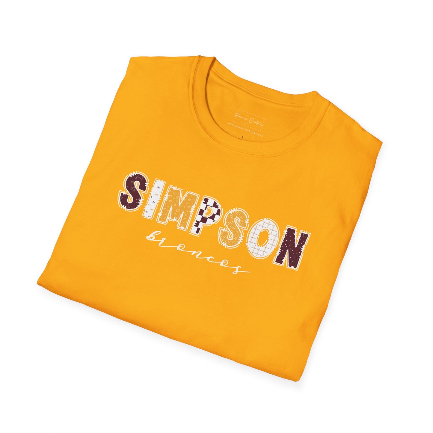 Gildan Simpson Broncos Unisex Softstyle T-Shirt, Cute Graphic Tee, Team Spirit Shirt, Casual Wear, Gift for Fans