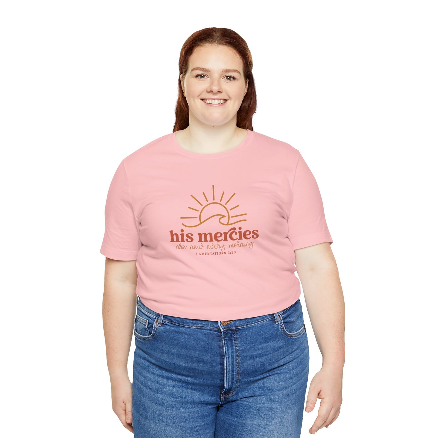 Bella + Canvas Inspirational Graphic Tee - His Mercies, Faith-Based Shirt, Casual Wear, Gift for Believers, Christian Apparel, Everyday Comfort
