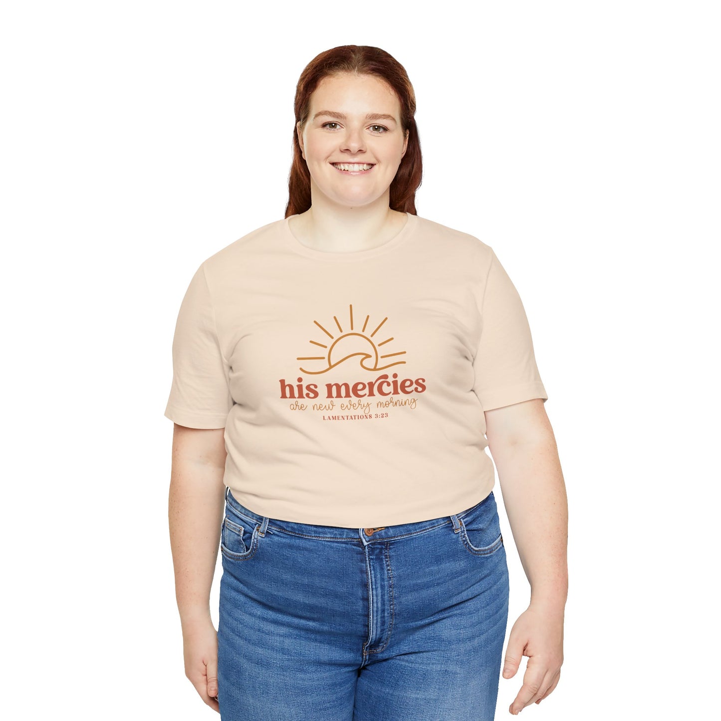 Bella + Canvas Inspirational Graphic Tee - His Mercies, Faith-Based Shirt, Casual Wear, Gift for Believers, Christian Apparel, Everyday Comfort