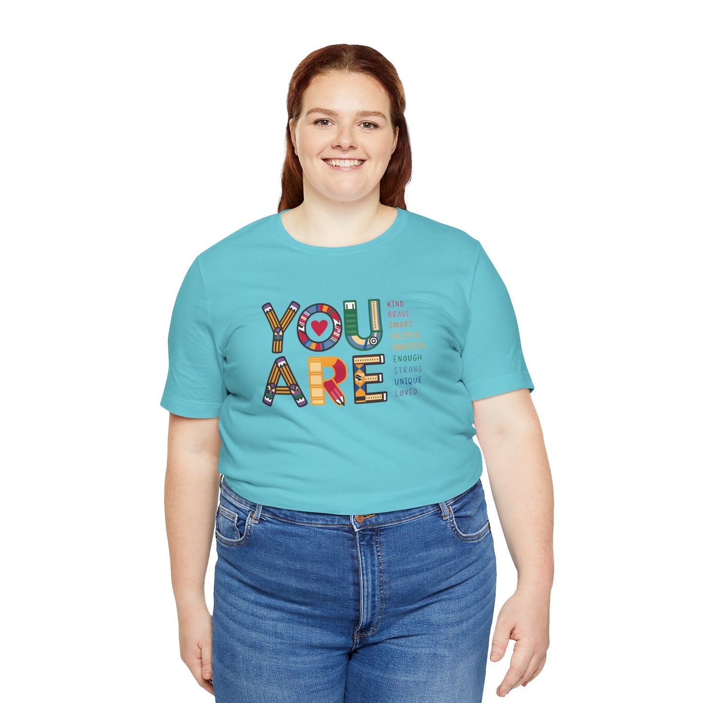 Bella + Canvas Teacher Tee, Unisex Jersey Short Sleeve Tee, Comfortable, You are Affirmations