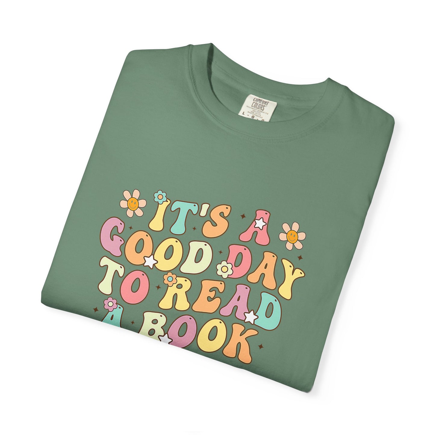 Comfort Colors Unisex Teacher It's a Good Day to Read a Book T-Shirt - Perfect for Teachers, Back to School, Gifts, Classroom Apparel, Casual Wear