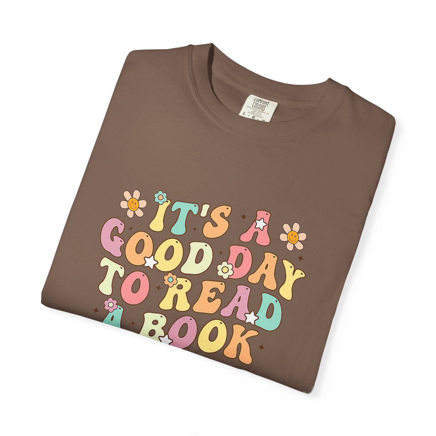 Comfort Colors Unisex Teacher It's a Good Day to Read a Book T-Shirt - Perfect for Teachers, Back to School, Gifts, Classroom Apparel, Casual Wear