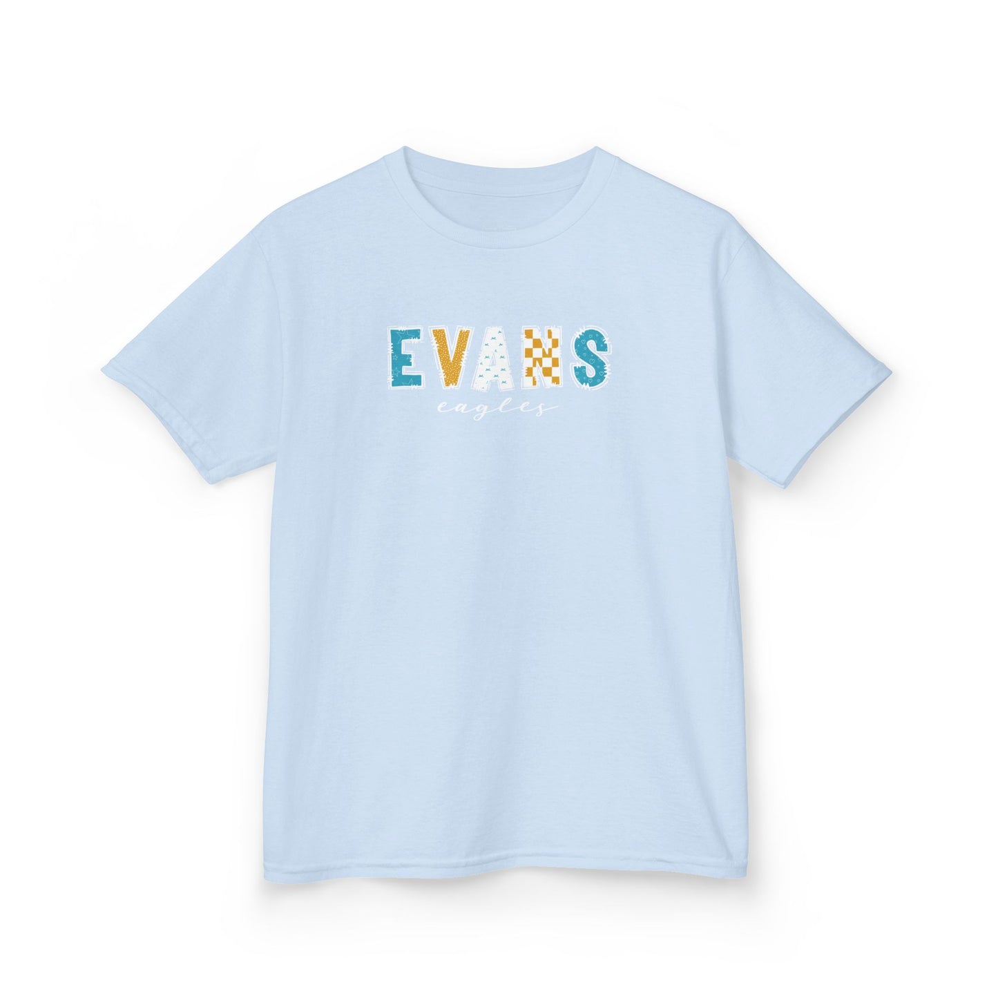 Gildan Kids Heavy Cotton Tee with Evans Eagles Design, Cute Children's T-Shirt, School Spirit Apparel, Gift for Young Fans, Sporty Kids Wear