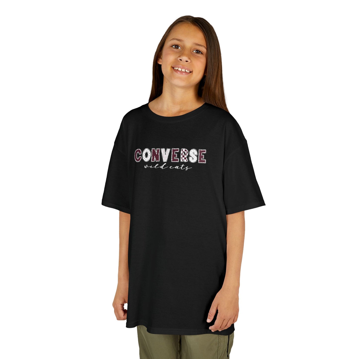 Gildan Kids Heavy Cotton Tee with Converse Wildcats Design, Cute Children's T-Shirt, School Spirit Apparel, Gift for Young Fans, Sporty Kids Wear