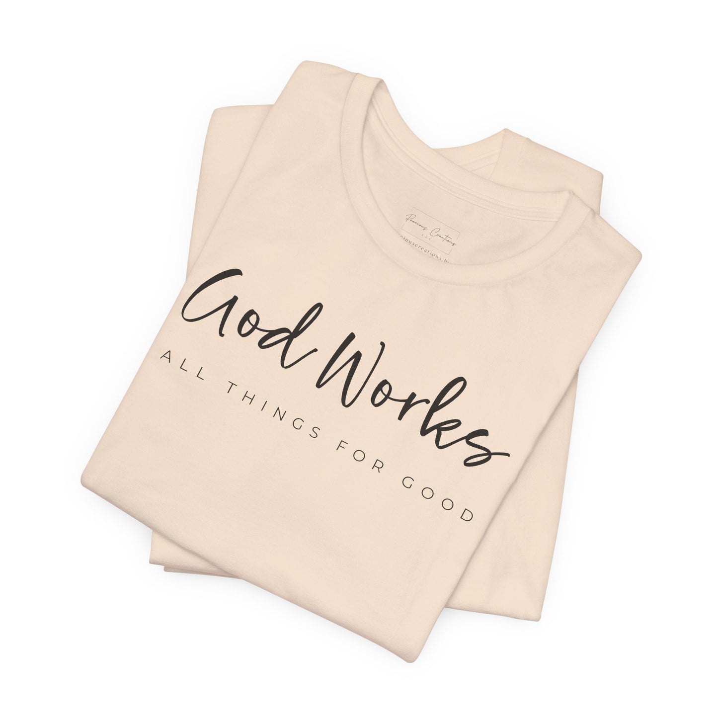 Bella + Canvas Inspirational Graphic Tee - God Works, Faith-Based Shirt, Casual Wear, Gift for Believers, Christian Apparel, Everyday Comfort