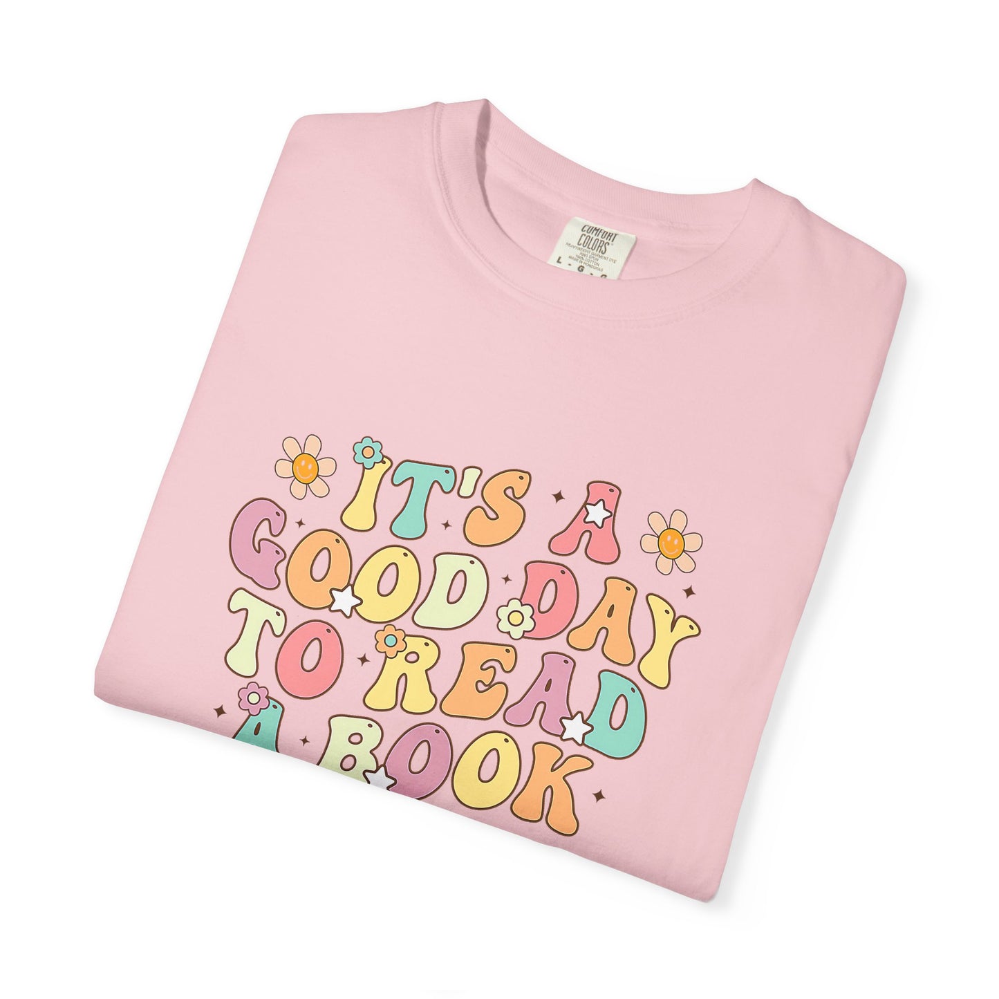 Comfort Colors Unisex Teacher It's a Good Day to Read a Book T-Shirt - Perfect for Teachers, Back to School, Gifts, Classroom Apparel, Casual Wear