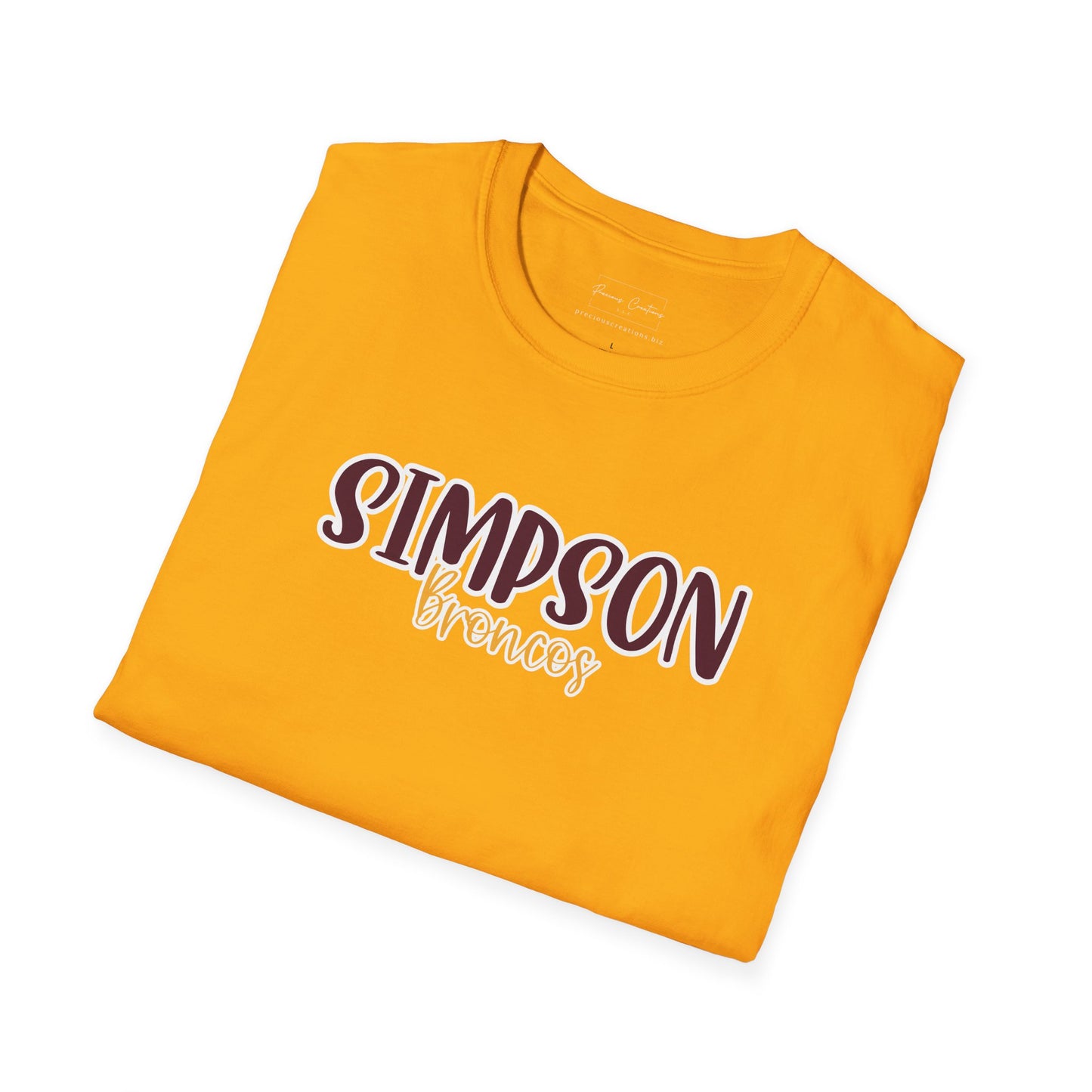 Gildan Simpson Broncos Style 2 Unisex Softstyle T-Shirt, Cute Graphic Tee, Team Spirit Shirt, Casual Wear, Gift for Fans