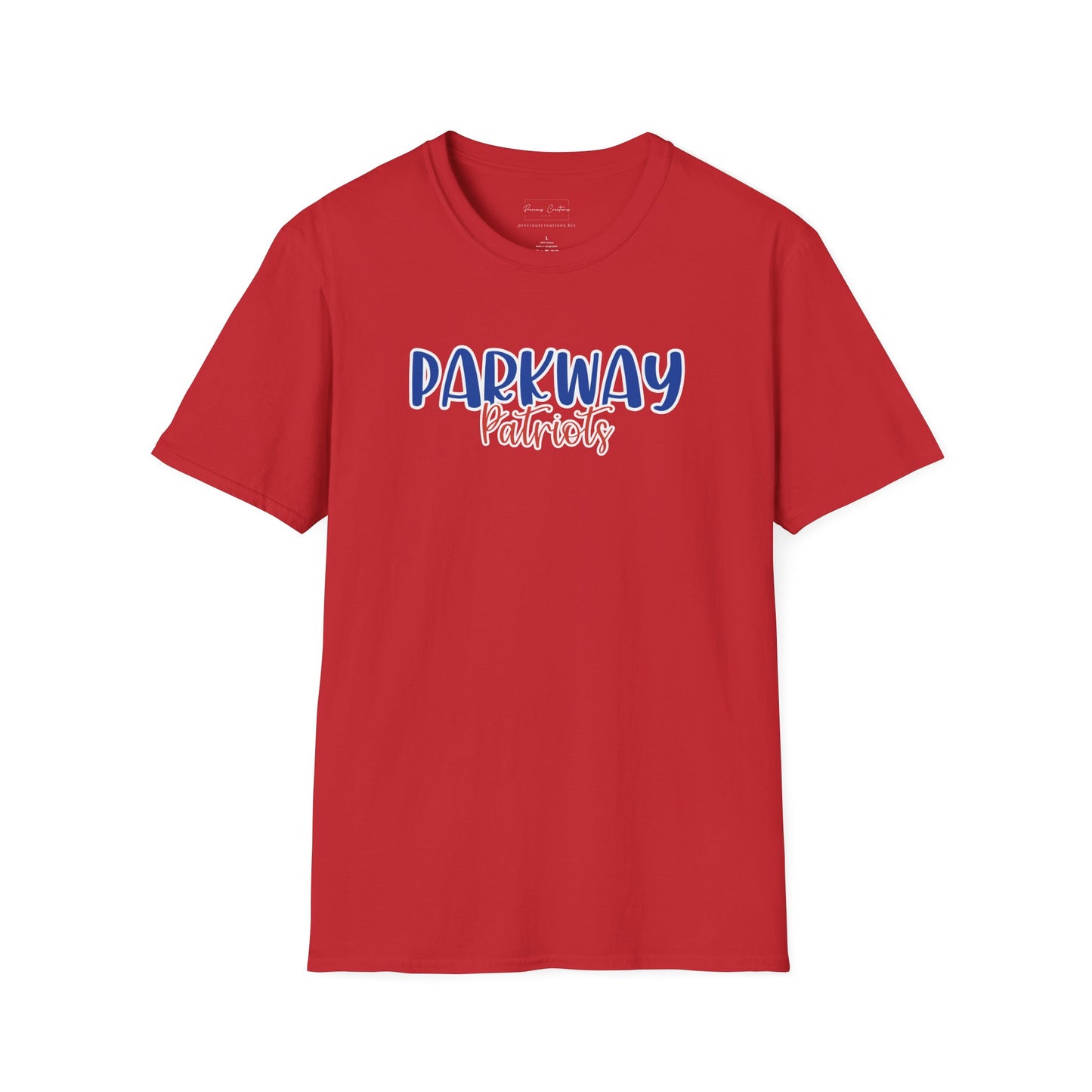 Gildan Parkway Patriots Style 2 Unisex Softstyle T-Shirt, Cute Graphic Tee, Team Spirit Shirt, Casual Wear, Gift for Fans