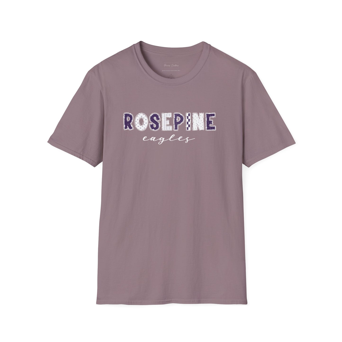 Gildan Rosepine Eagles Unisex Softstyle T-Shirt, Cute Graphic Tee, Team Spirit Shirt, Casual Wear, Gift for Fans