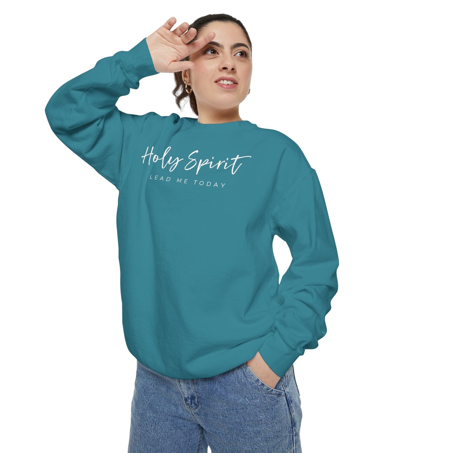 Comfort Colors Holy Spirit Sweatshirt, Spiritual Clothing, Faith-Based Apparel, Cozy Gift for Believers, Comfortable Everyday Wear