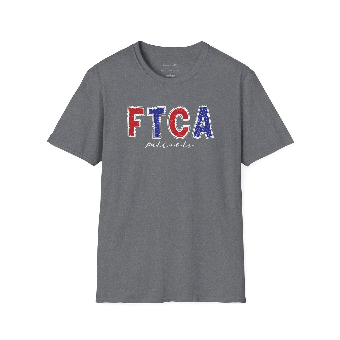 Gildan Faith Training Christian Academy Patriots Unisex Softstyle T-Shirt, Cute Graphic Tee, Team Spirit Shirt, Casual Wear, Gift for Fans