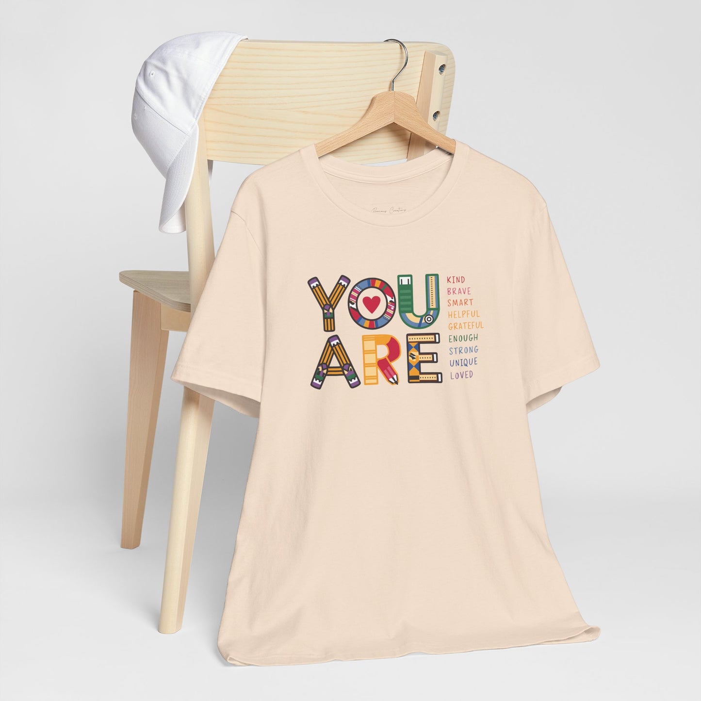 Bella + Canvas Teacher Tee, Unisex Jersey Short Sleeve Tee, Comfortable, You are Affirmations