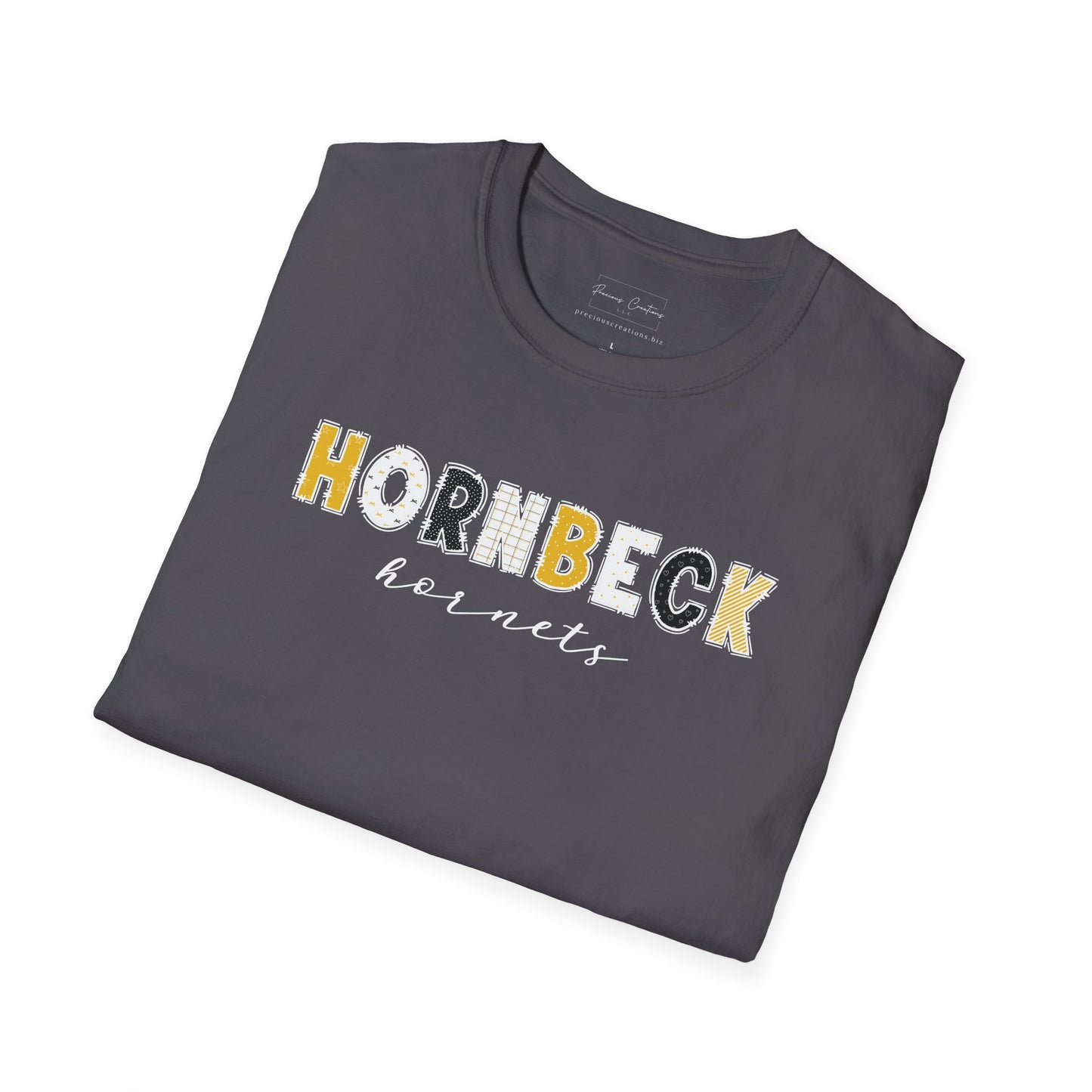 Gildan Hornbeck Hornets Unisex Softstyle T-Shirt, Cute Graphic Tee, Team Spirit Shirt, Casual Wear, Gift for Fans