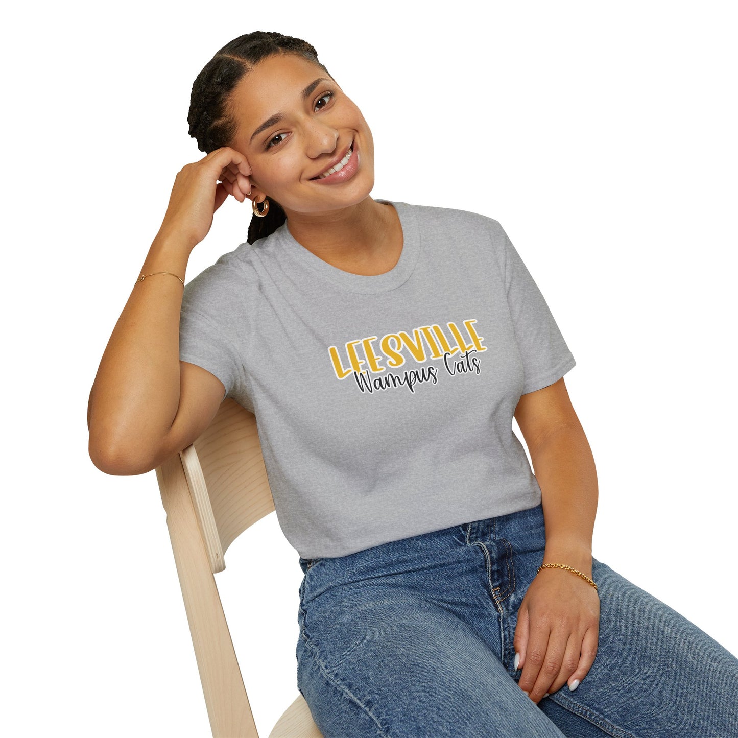 Copy of Gildan Leesville Wampus Cats Style 2 Unisex Softstyle T-Shirt, Cute Graphic Tee, Team Spirit Shirt, Casual Wear, Gift for Fans