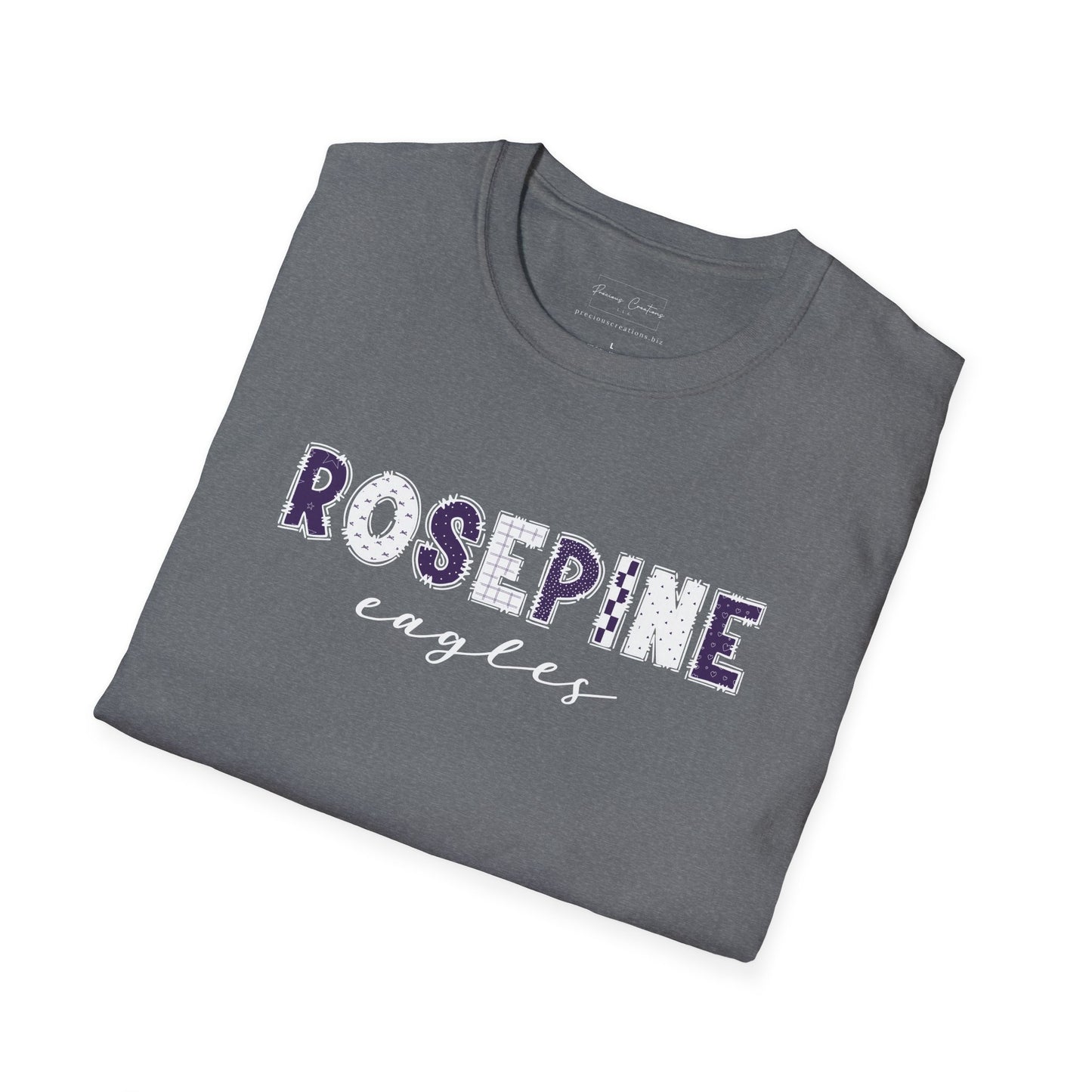 Gildan Rosepine Eagles Unisex Softstyle T-Shirt, Cute Graphic Tee, Team Spirit Shirt, Casual Wear, Gift for Fans