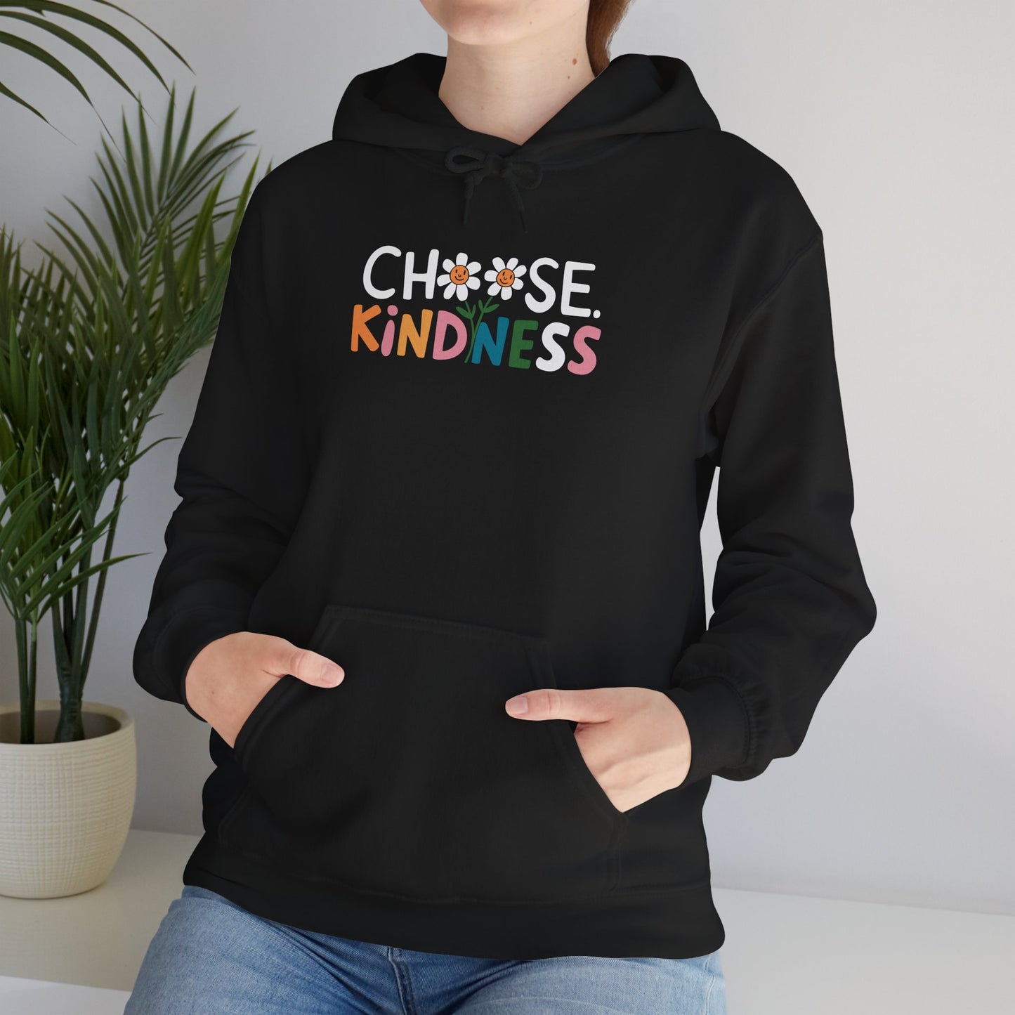 Gildan Choose Kindness Hoodie, Comfortable Sweatshirt, Gift for Friends, Inspirational Apparel, Cozy Layering