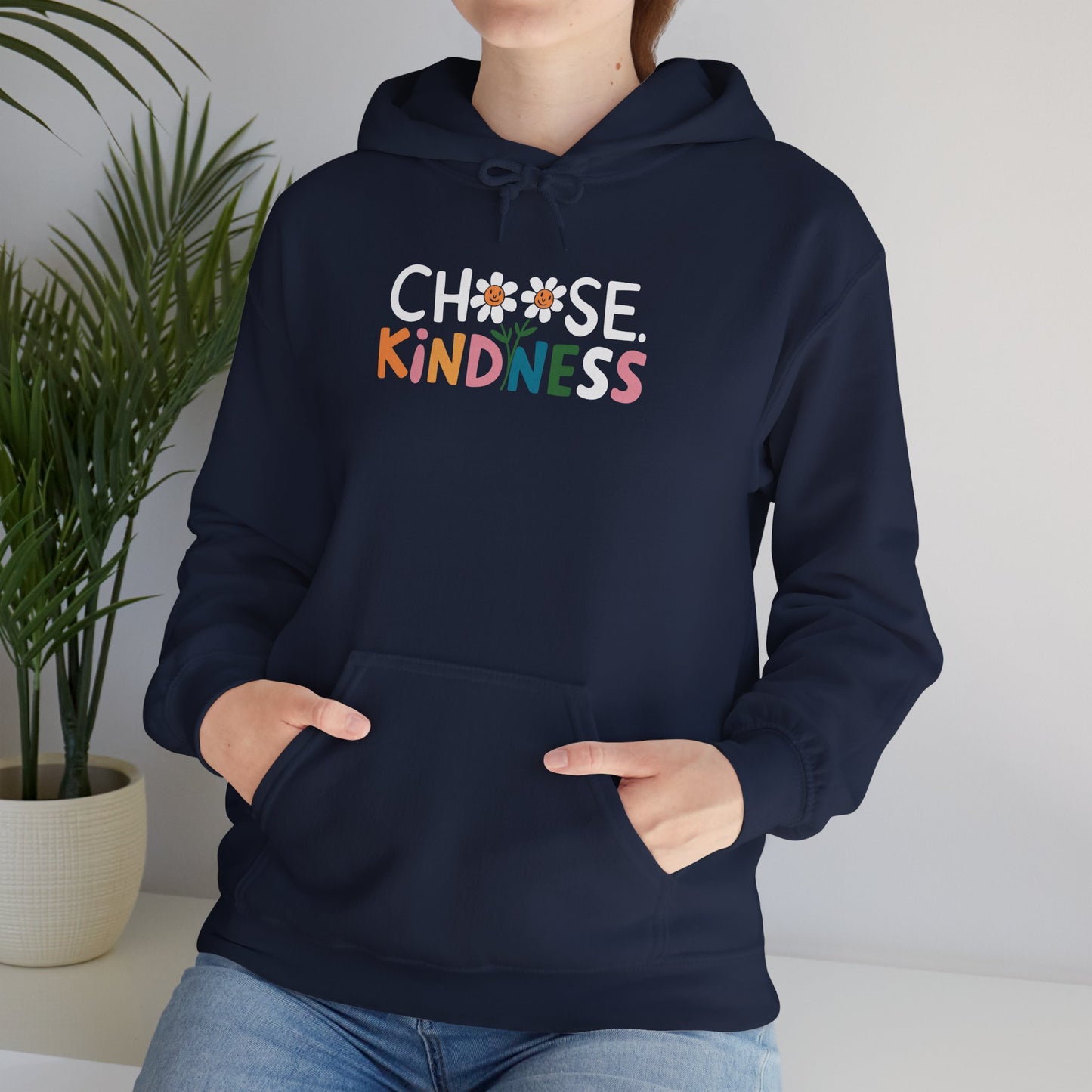 Gildan Choose Kindness Hoodie, Comfortable Sweatshirt, Gift for Friends, Inspirational Apparel, Cozy Layering