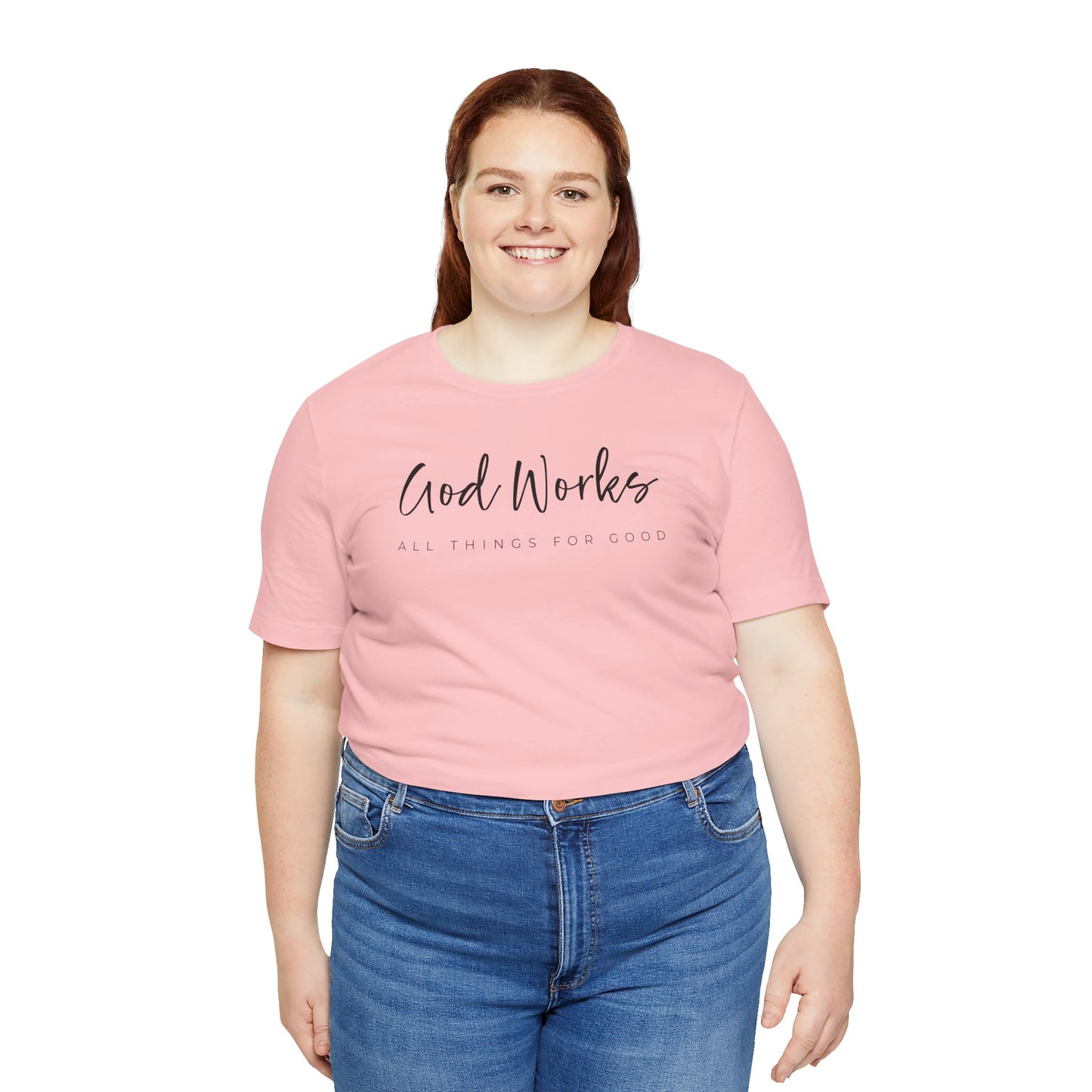 Bella + Canvas Inspirational Graphic Tee - God Works, Faith-Based Shirt, Casual Wear, Gift for Believers, Christian Apparel, Everyday Comfort