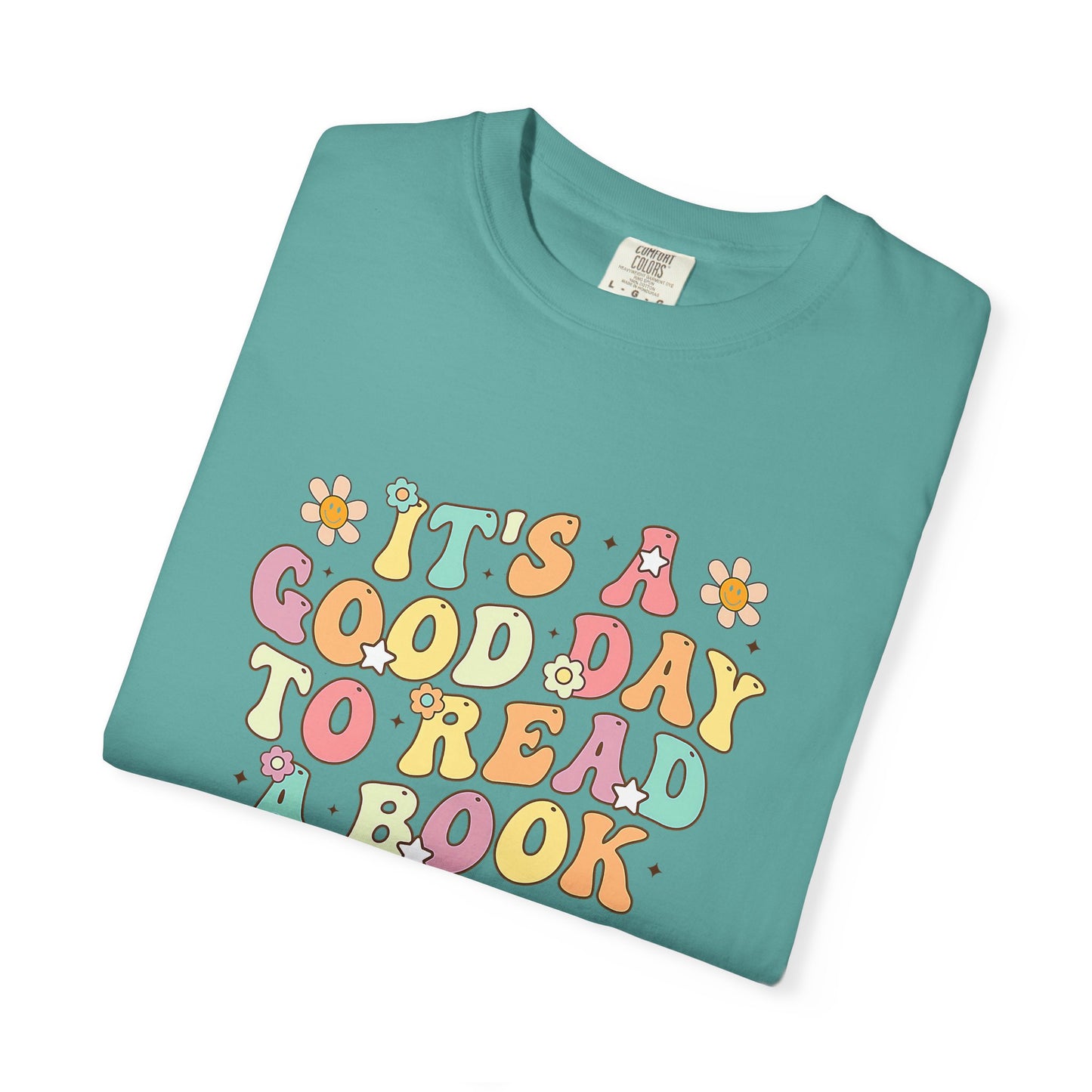 Comfort Colors Unisex Teacher It's a Good Day to Read a Book T-Shirt - Perfect for Teachers, Back to School, Gifts, Classroom Apparel, Casual Wear