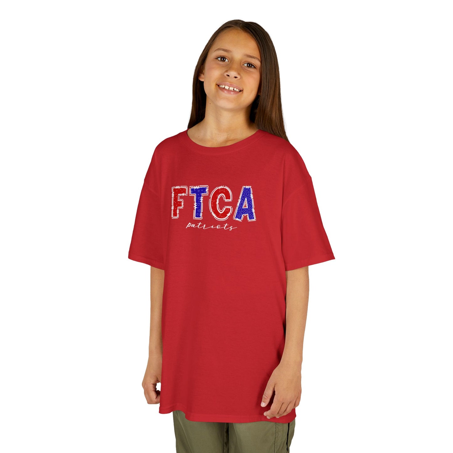Gildan Kids Heavy Cotton Tee with Faith Training Patriots Design, Cute Children's T-Shirt, School Spirit Apparel, Gift for Young Fans, Sporty Kids Wear