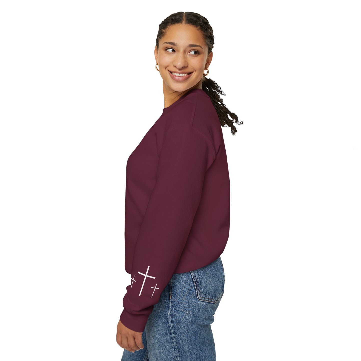 Gildan Make Heaven Crowded Minimalist Inspirational Crewneck Sweatshirt | Unisex, Cozy Fashion, Gift for Her, Casual Wear, Comfort Sweatshirt