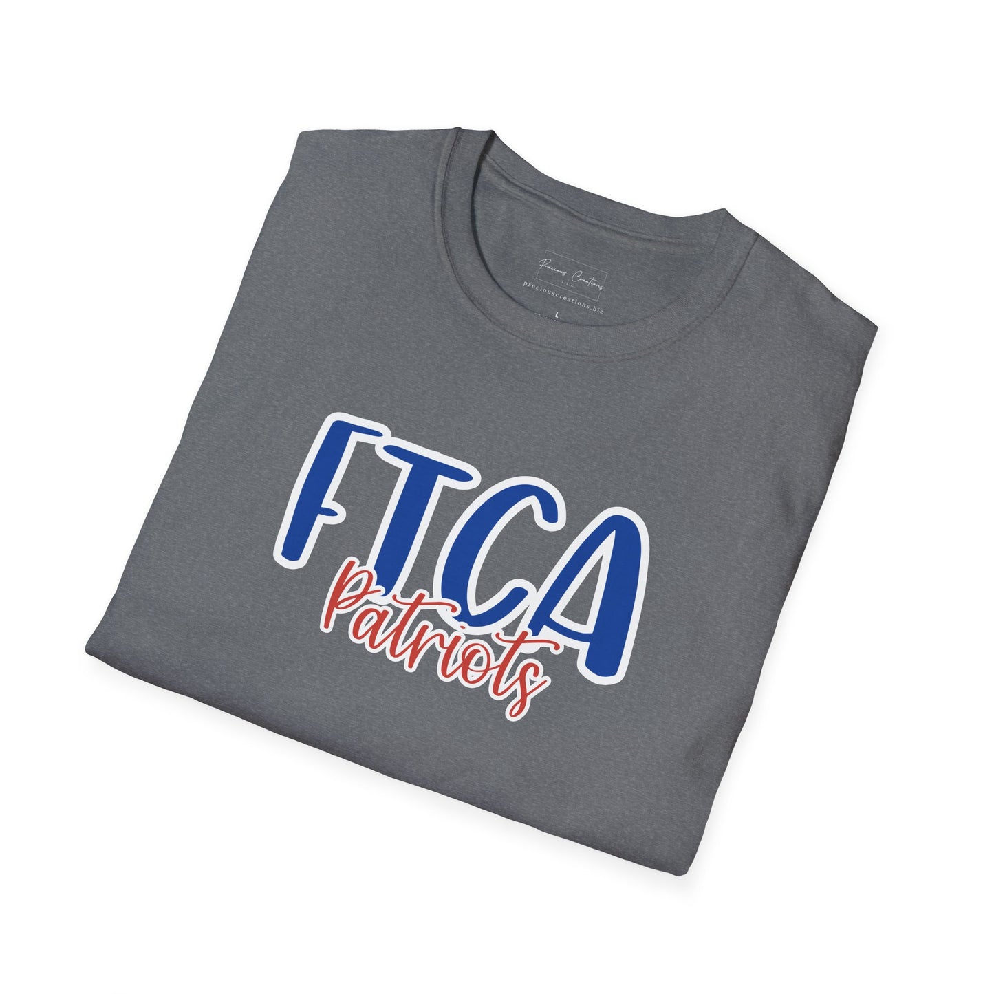 Gildan Faith Training Christian Academy Patriots Style 2 Unisex Softstyle T-Shirt, Cute Graphic Tee, Team Spirit Shirt, Casual Wear, Gift for Fans