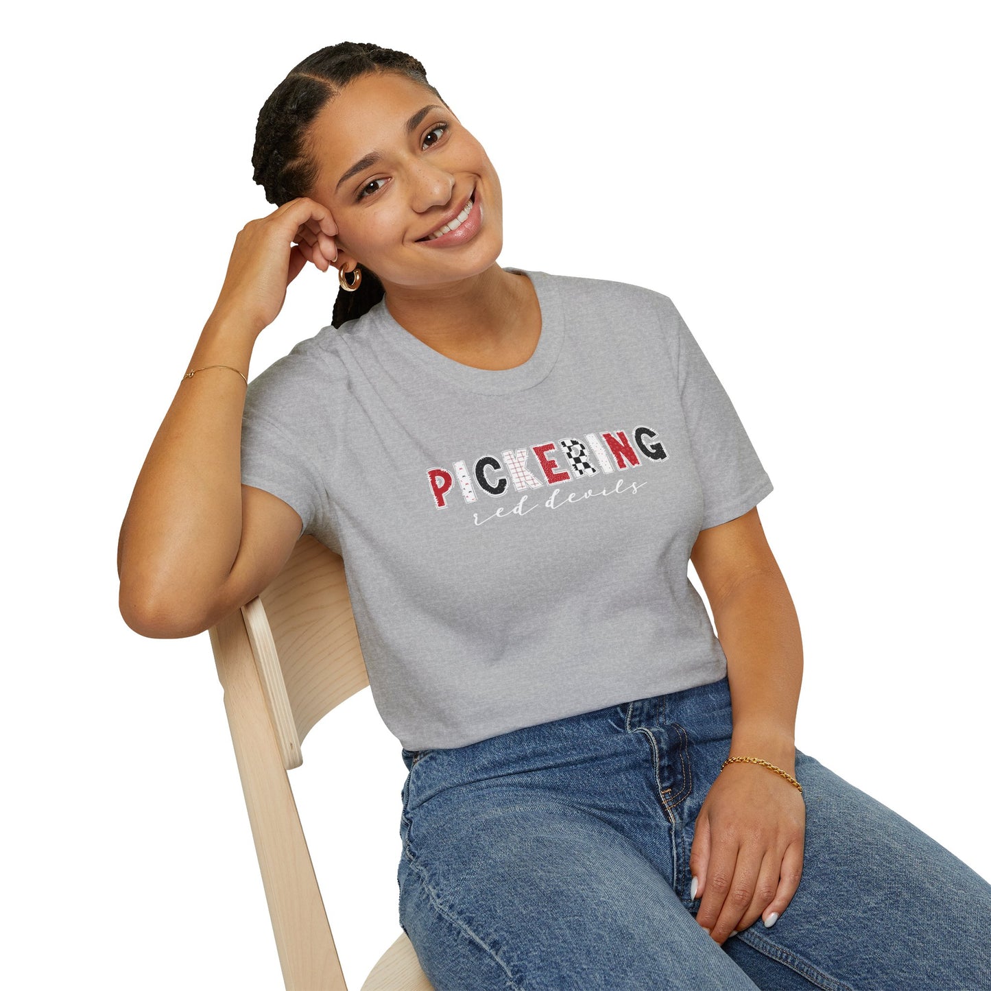 Gildan Pickering Unisex Softstyle T-Shirt, Cute Graphic Tee, Team Spirit Shirt, Casual Wear, Gift for Fans