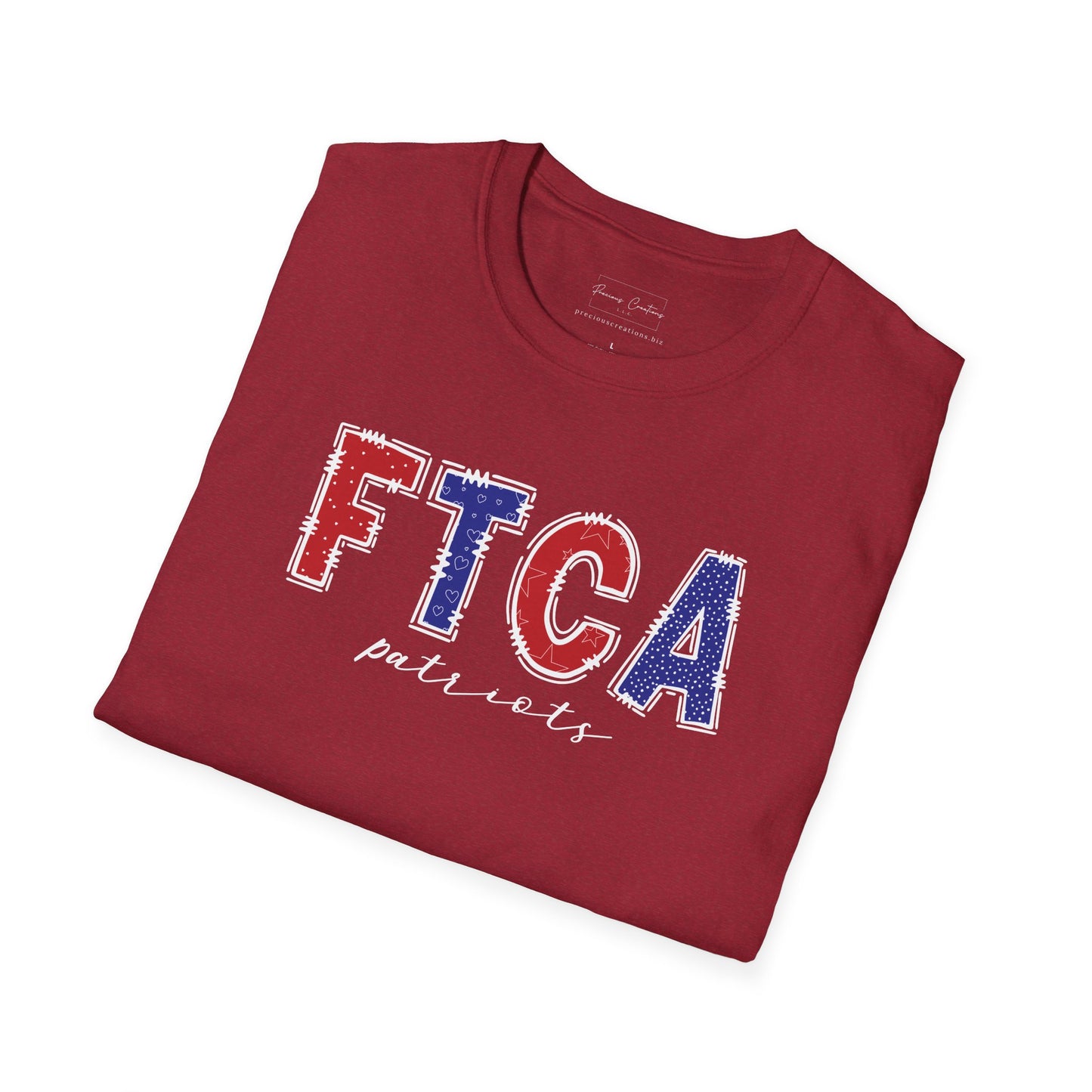 Gildan Faith Training Christian Academy Patriots Unisex Softstyle T-Shirt, Cute Graphic Tee, Team Spirit Shirt, Casual Wear, Gift for Fans