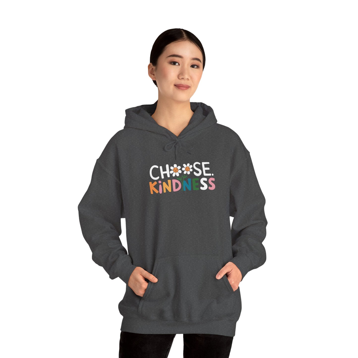 Gildan Choose Kindness Hoodie, Comfortable Sweatshirt, Gift for Friends, Inspirational Apparel, Cozy Layering
