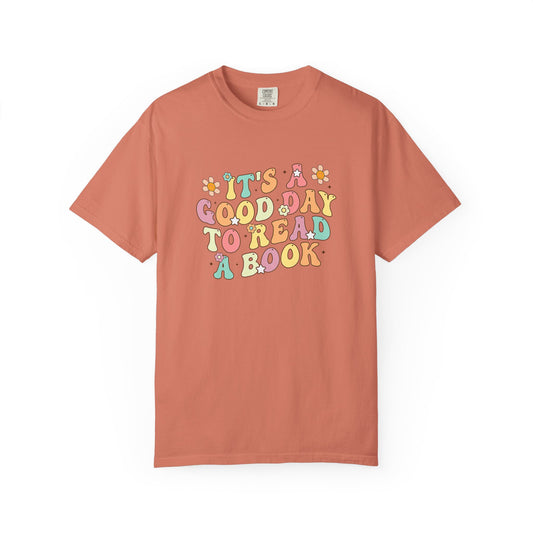 Comfort Colors Unisex Teacher It's a Good Day to Read a Book T-Shirt - Perfect for Teachers, Back to School, Gifts, Classroom Apparel, Casual Wear