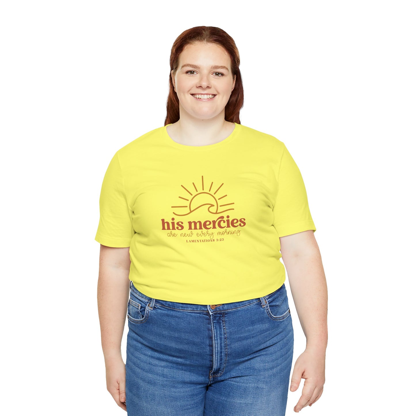 Bella + Canvas Inspirational Graphic Tee - His Mercies, Faith-Based Shirt, Casual Wear, Gift for Believers, Christian Apparel, Everyday Comfort