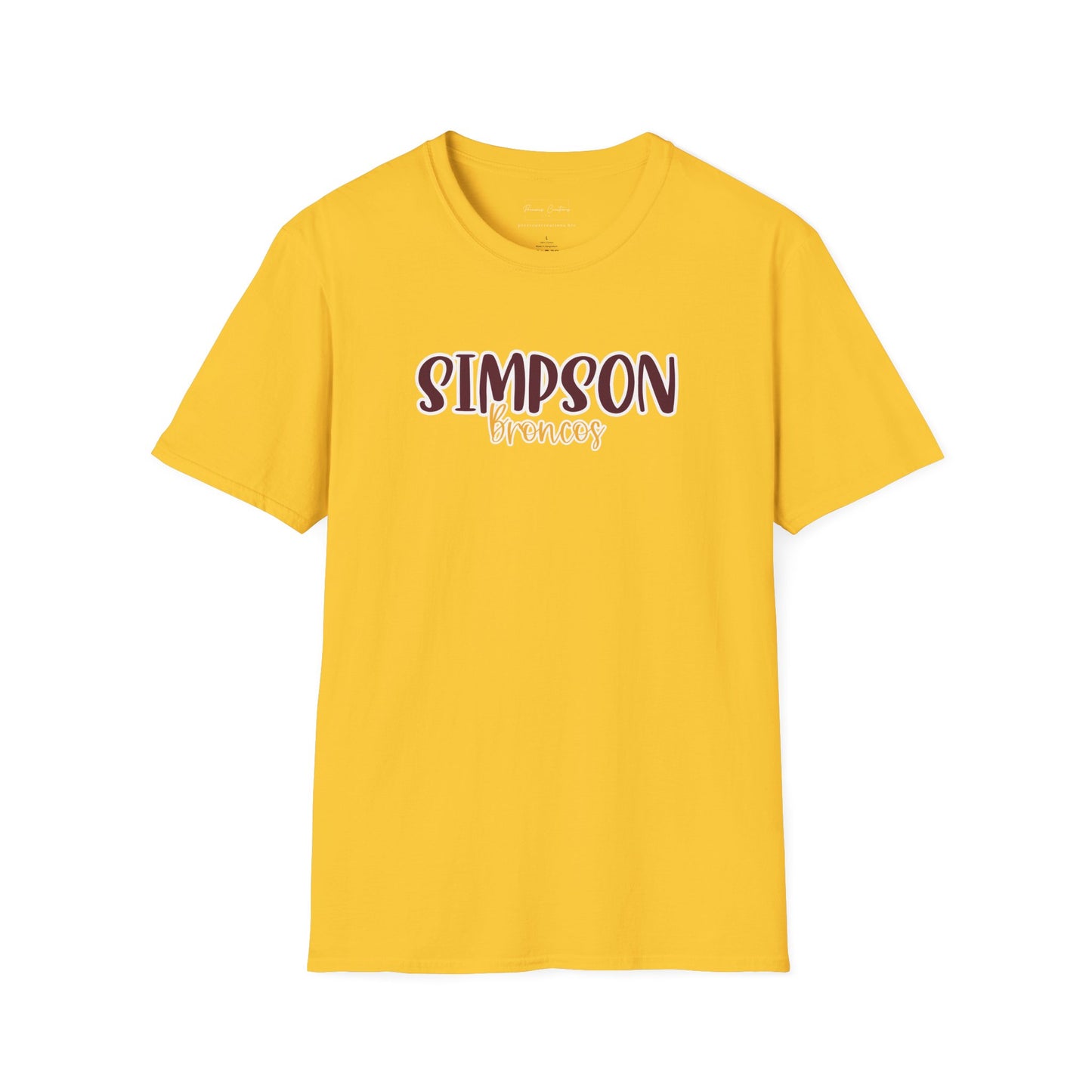 Gildan Simpson Broncos Style 2 Unisex Softstyle T-Shirt, Cute Graphic Tee, Team Spirit Shirt, Casual Wear, Gift for Fans