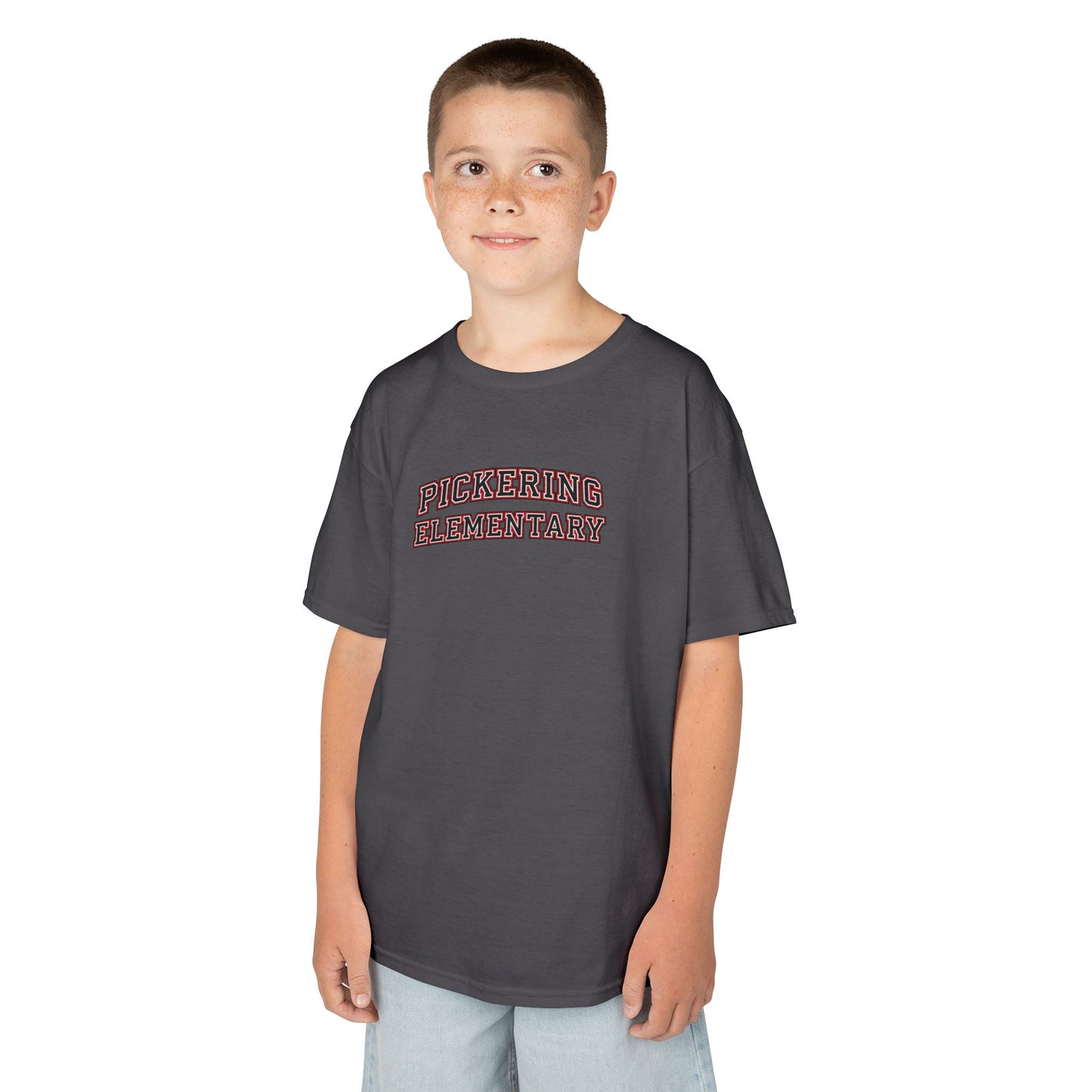 Custom Name Gildan Kids Heavy Cotton Tee with Pickering Design, Cute Children's T-Shirt, School Spirit Apparel, Gift for Young Fans, Sporty Kids Wear