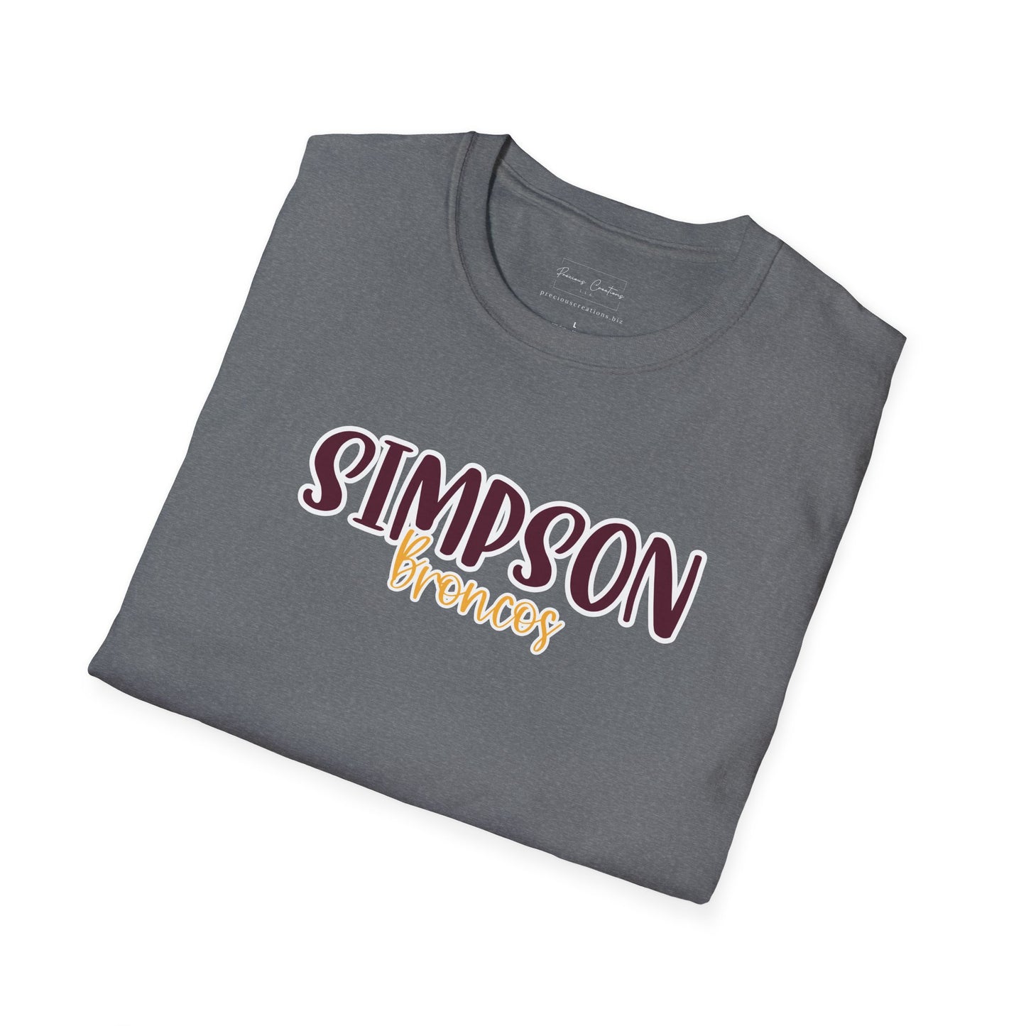Gildan Simpson Broncos Style 2 Unisex Softstyle T-Shirt, Cute Graphic Tee, Team Spirit Shirt, Casual Wear, Gift for Fans