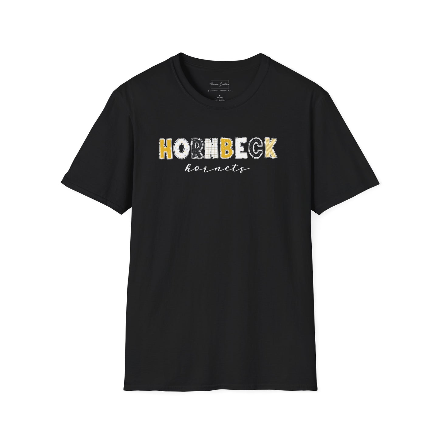 Gildan Hornbeck Hornets Unisex Softstyle T-Shirt, Cute Graphic Tee, Team Spirit Shirt, Casual Wear, Gift for Fans