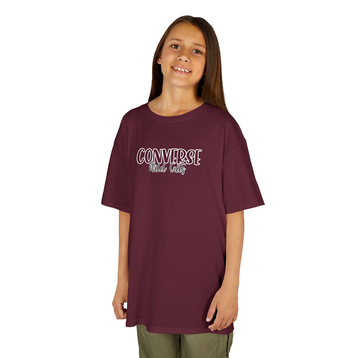 Gildan Kids Heavy Cotton Tee with Converse Wildcats Style 2 Design, Cute Children's T-Shirt, School Spirit Apparel, Gift for Young Fans, Sporty Kids Wear
