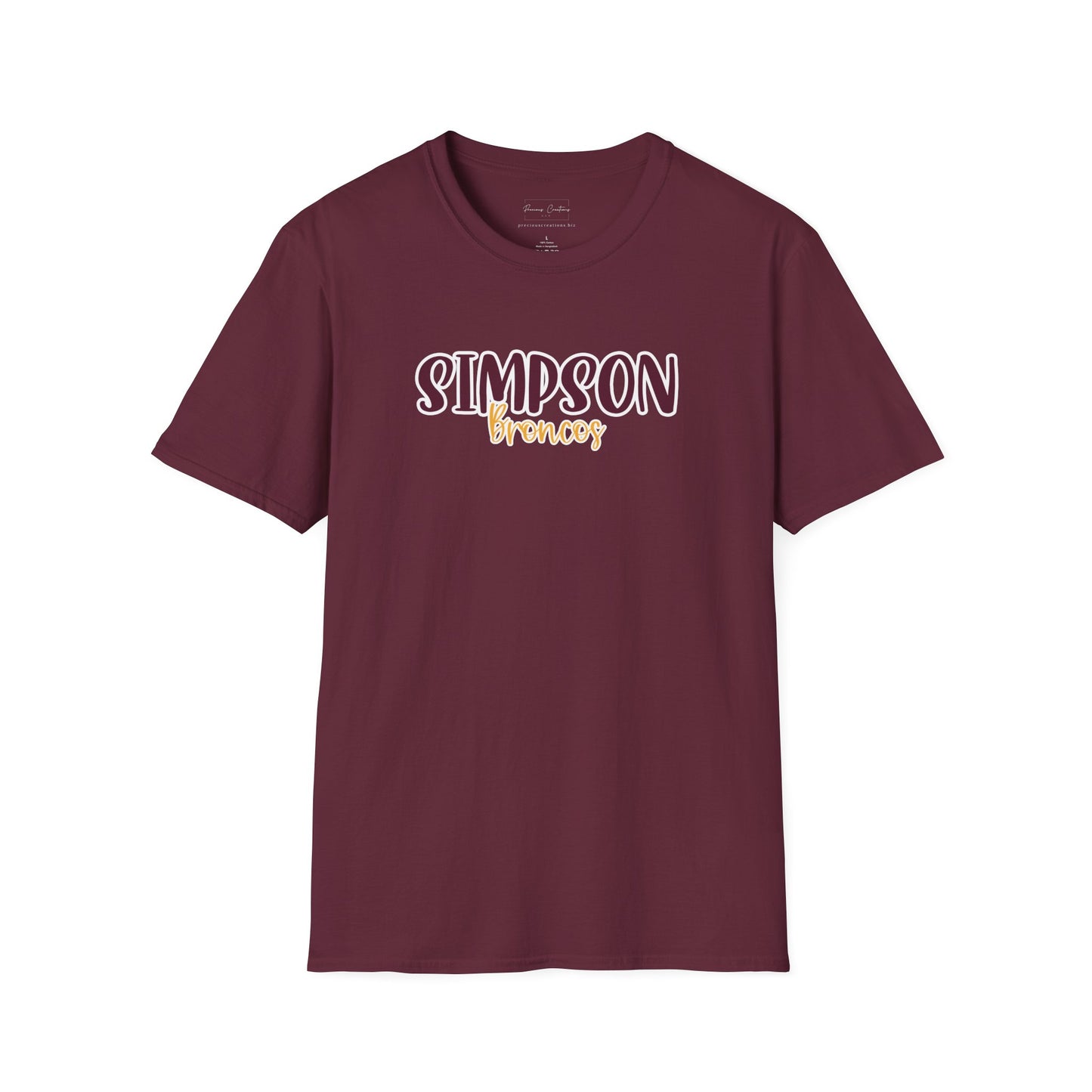 Gildan Simpson Broncos Style 2 Unisex Softstyle T-Shirt, Cute Graphic Tee, Team Spirit Shirt, Casual Wear, Gift for Fans