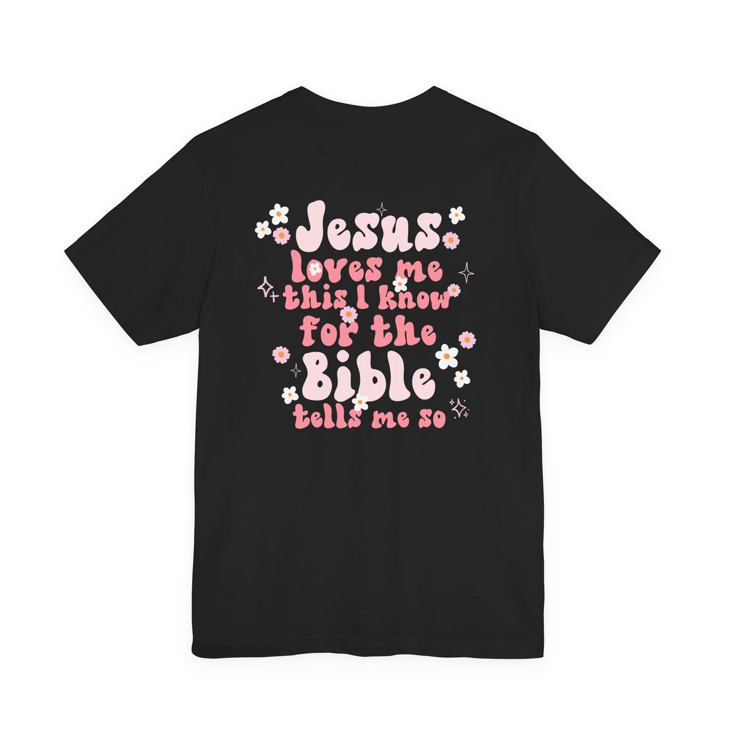 Bella + Canvas Unisex Christian Tee - Jesus Loves Me Short Sleeve Shirt, Faith-Based Gift, Casual Wear, Bible Verse T-Shirt, Perfect for Church Events