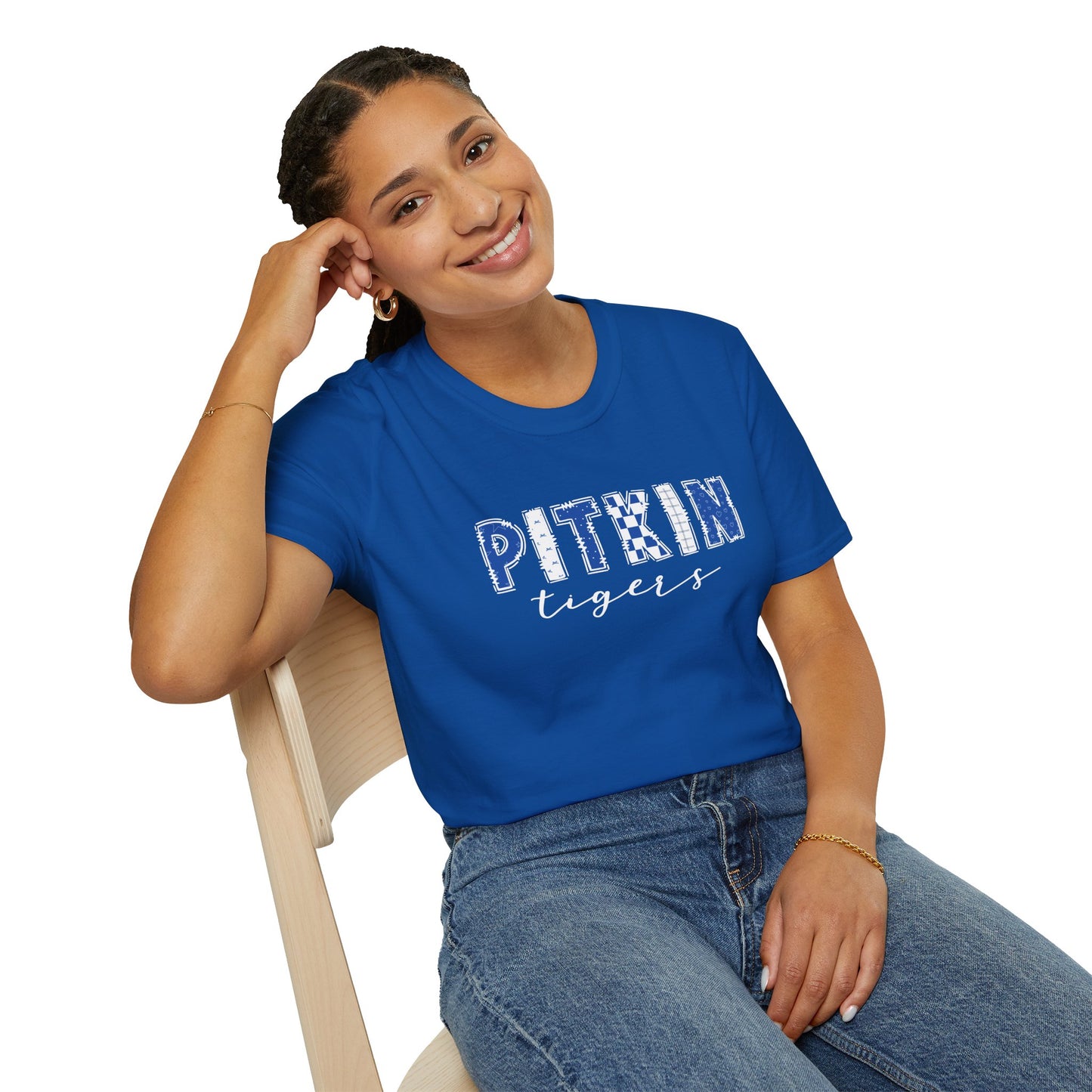 Gildan Pitkin Tigers Unisex Softstyle T-Shirt, Cute Graphic Tee, Team Spirit Shirt, Casual Wear, Gift for Fans