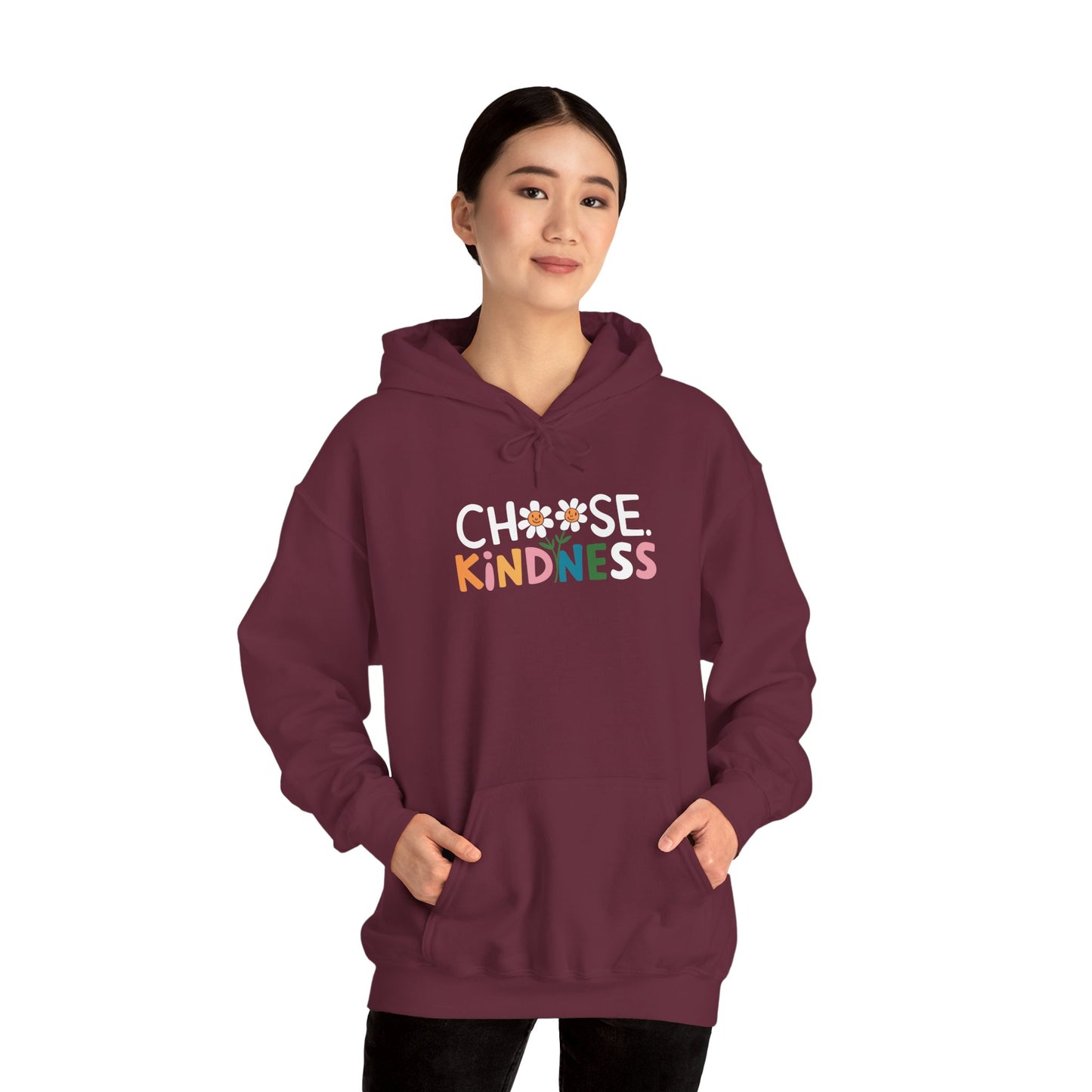 Gildan Choose Kindness Hoodie, Comfortable Sweatshirt, Gift for Friends, Inspirational Apparel, Cozy Layering