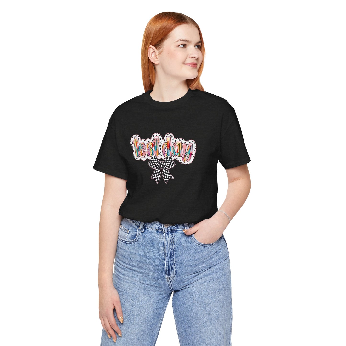Bella + Canvas Test Day Short Sleeve Tee, Fun Gift, Party Attire, Unisex Shirt, Casual Wear, Summer Style