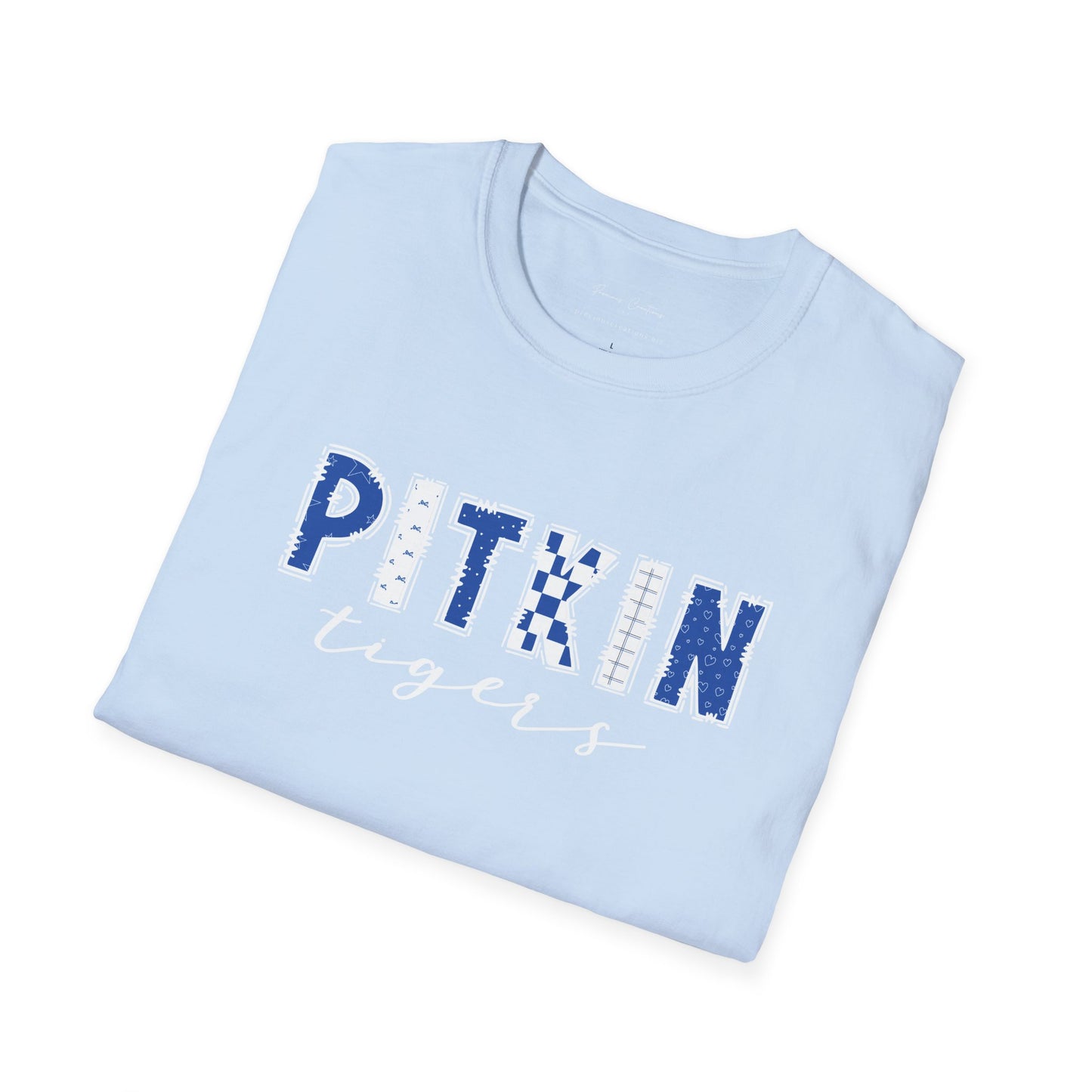 Gildan Pitkin Tigers Unisex Softstyle T-Shirt, Cute Graphic Tee, Team Spirit Shirt, Casual Wear, Gift for Fans