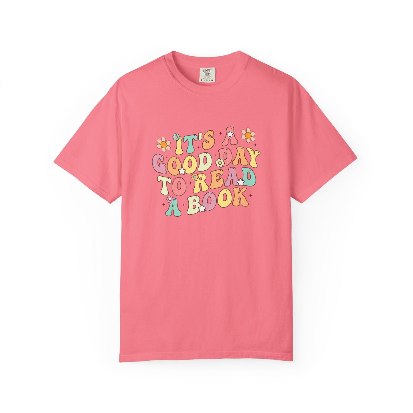 Comfort Colors Unisex Teacher It's a Good Day to Read a Book T-Shirt - Perfect for Teachers, Back to School, Gifts, Classroom Apparel, Casual Wear