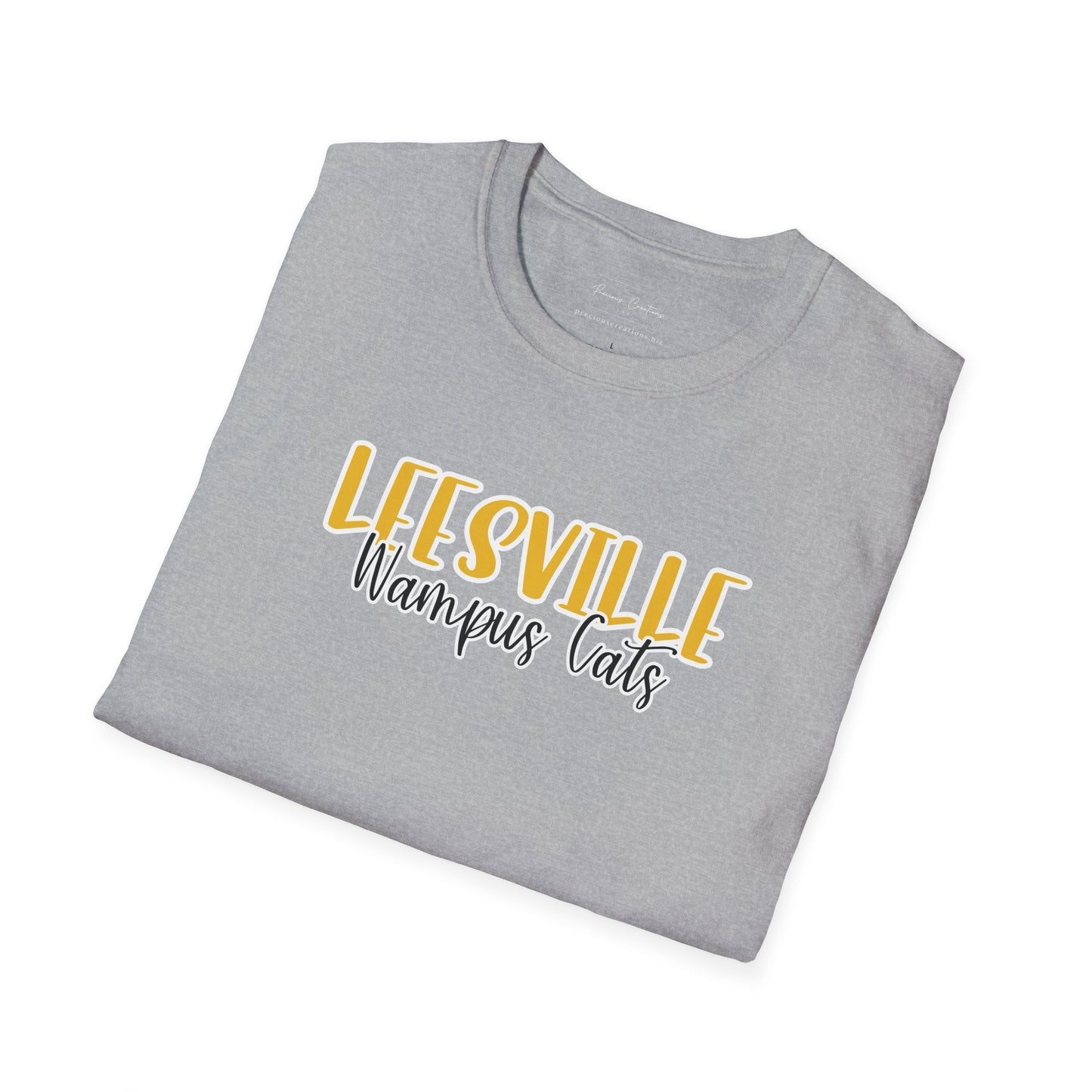 Copy of Gildan Leesville Wampus Cats Style 2 Unisex Softstyle T-Shirt, Cute Graphic Tee, Team Spirit Shirt, Casual Wear, Gift for Fans